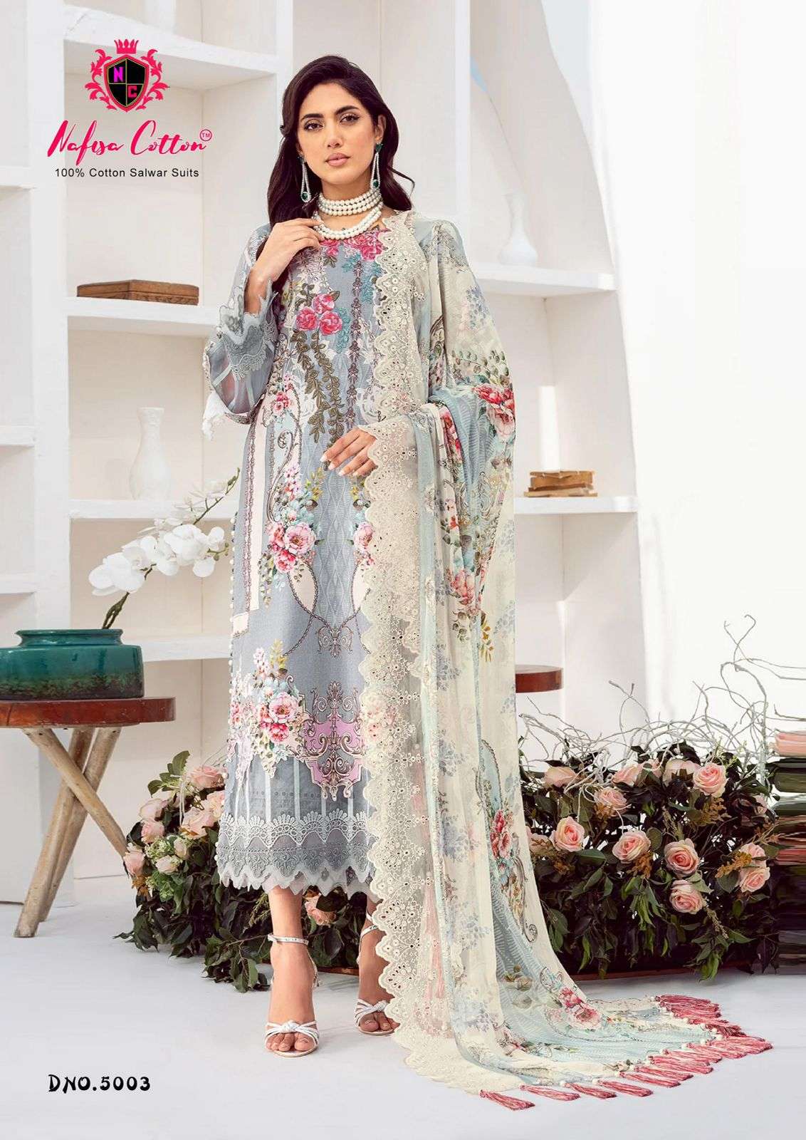 NAFISA COTTON ANDAAZ KARACHI SUITS VOL 5 COTTON DIGITAL PRINT SUIT