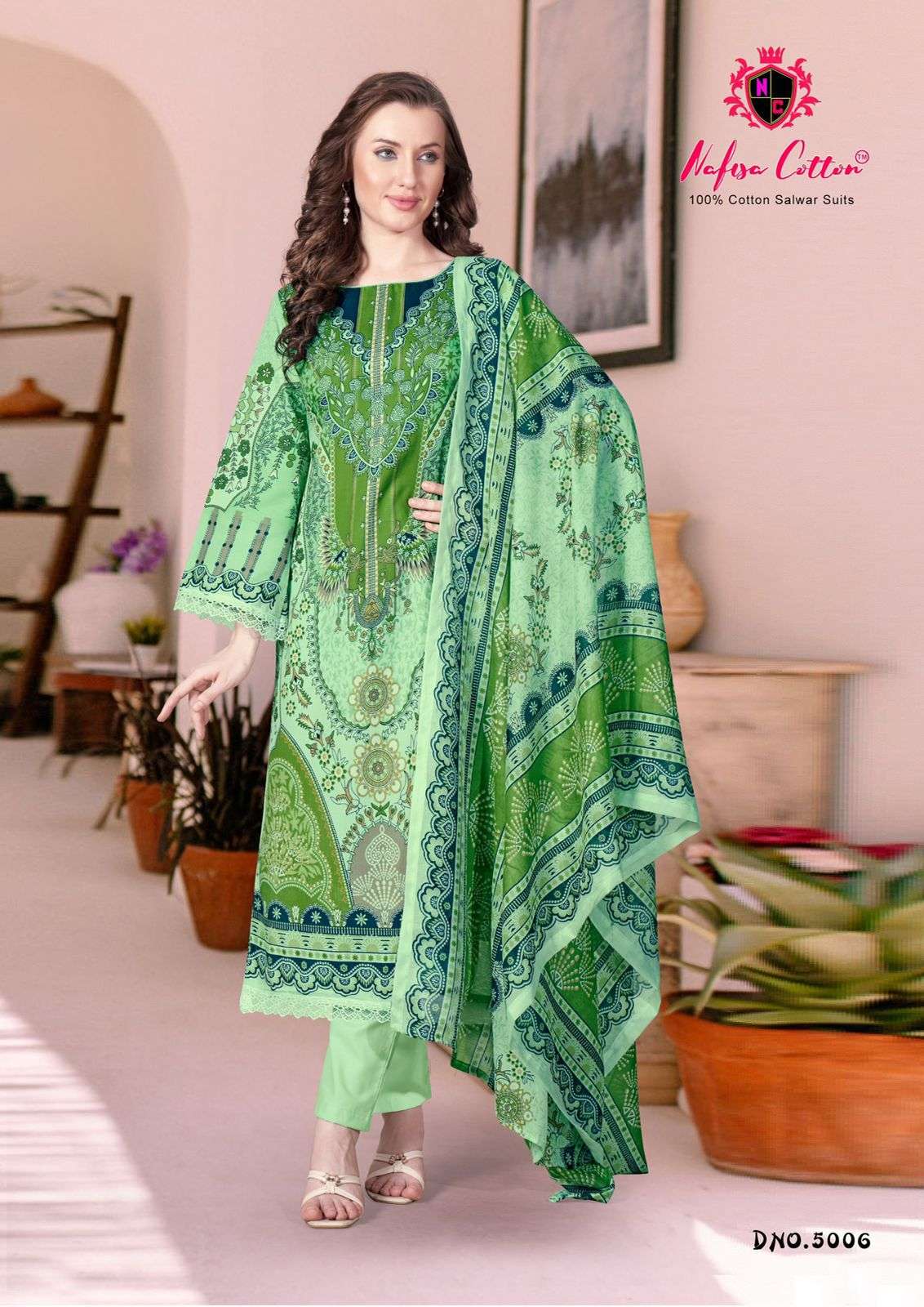 NAFISA COTTON ANDAAZ KARACHI SUITS VOL 5 COTTON DIGITAL PRINT SUIT