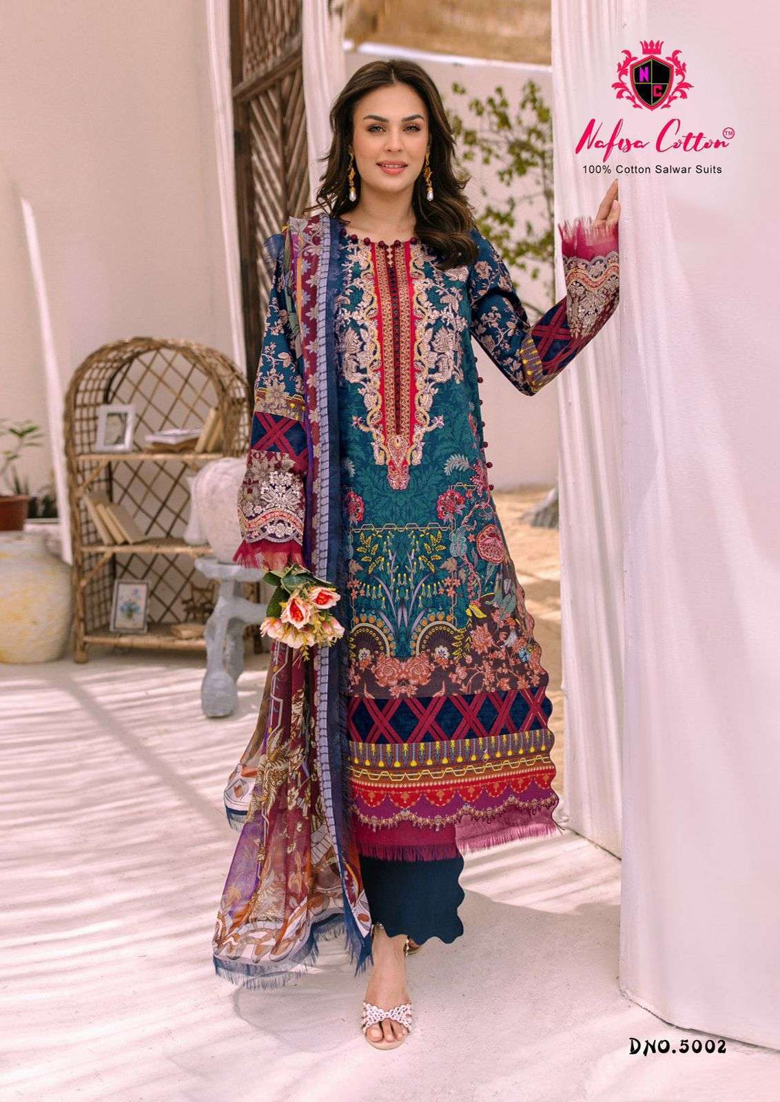 NAFISA COTTON ANDAAZ KARACHI SUITS VOL 5 COTTON DIGITAL PRINT SUIT