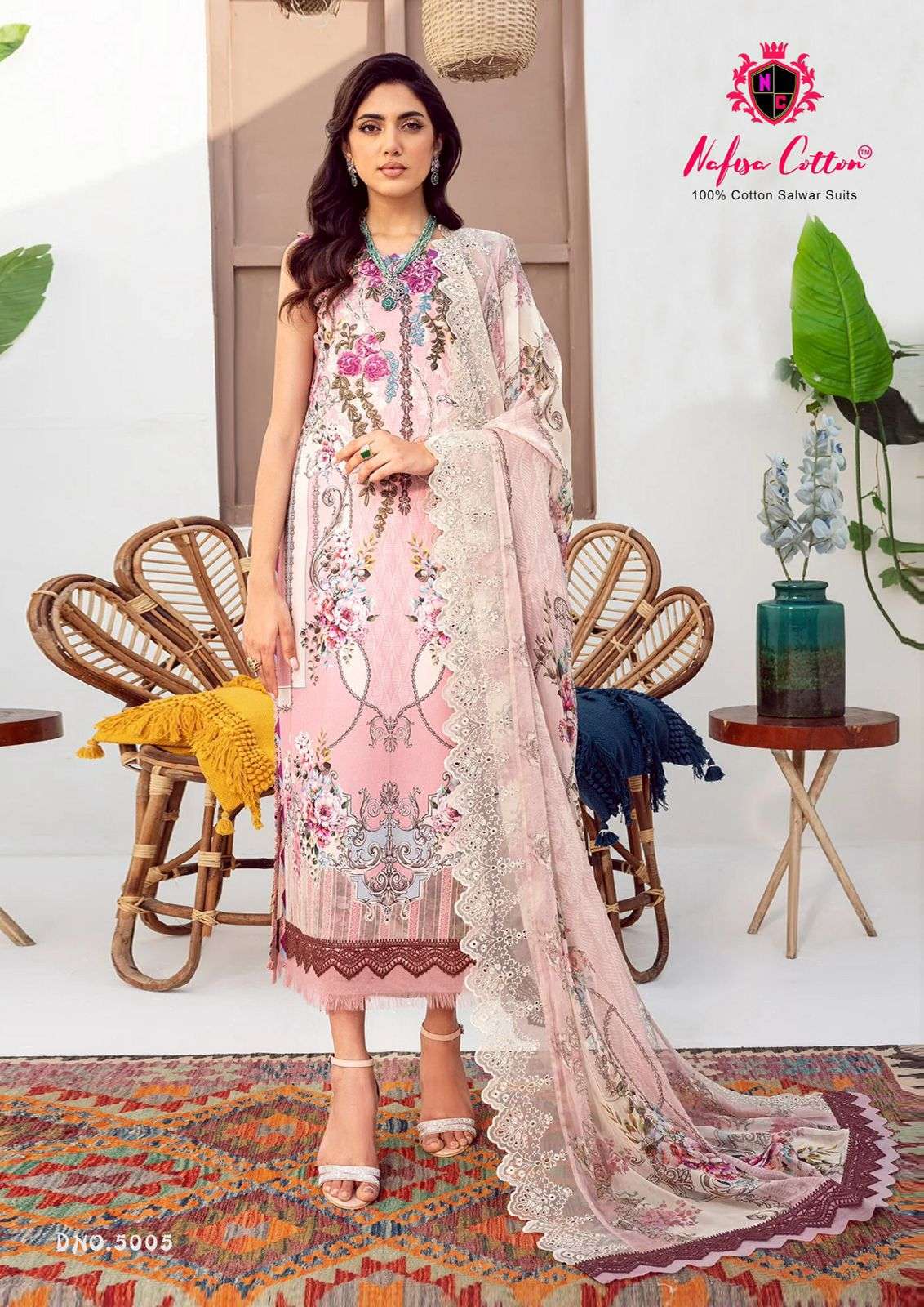 NAFISA COTTON ANDAAZ KARACHI SUITS VOL 5 COTTON DIGITAL PRINT SUIT