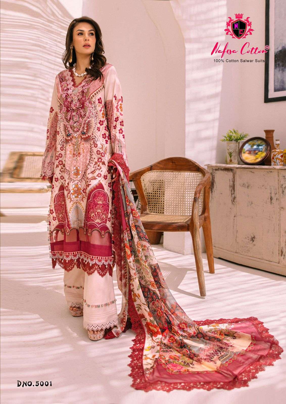 NAFISA COTTON ANDAAZ KARACHI SUITS VOL 5 COTTON DIGITAL PRINT SUIT