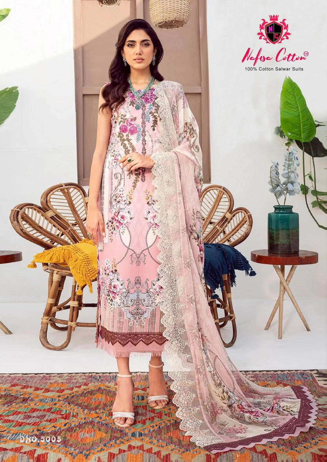 NAFISA COTTON ANDAAZ KARACHI SUITS VOL 5 COTTON DIGITAL PRINT SUIT