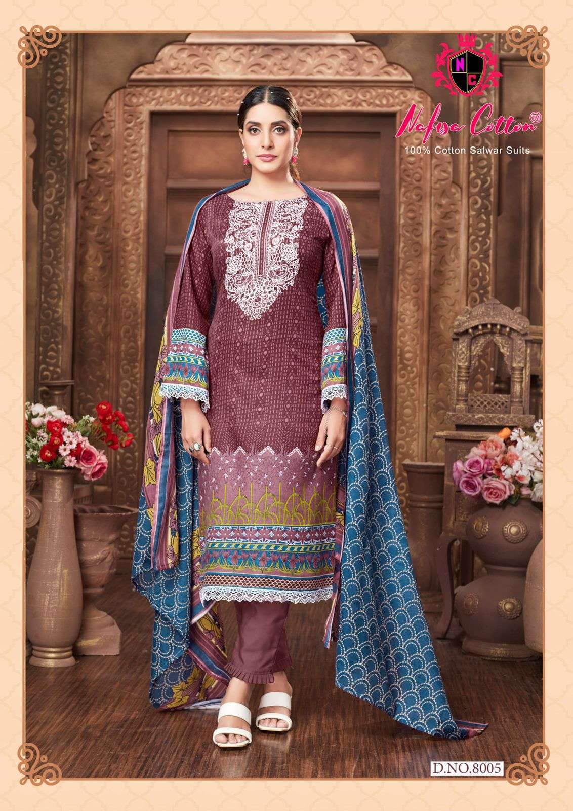 NAFISA COTTON SAFINA VOL 8 COTTON DIGITAL PRINTS SUIT