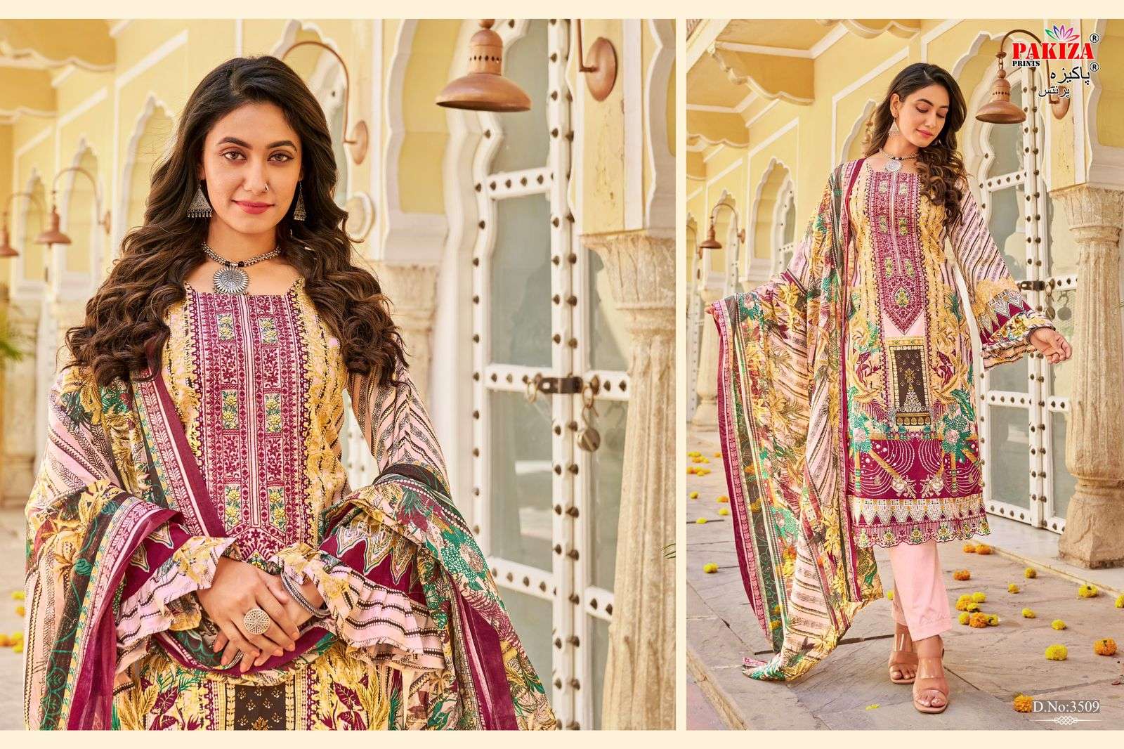 PAKIZA PRINTS RAMSHAA VOL 35 COTTON FANCY KASHMIRI EMBROIDERY SUIT
