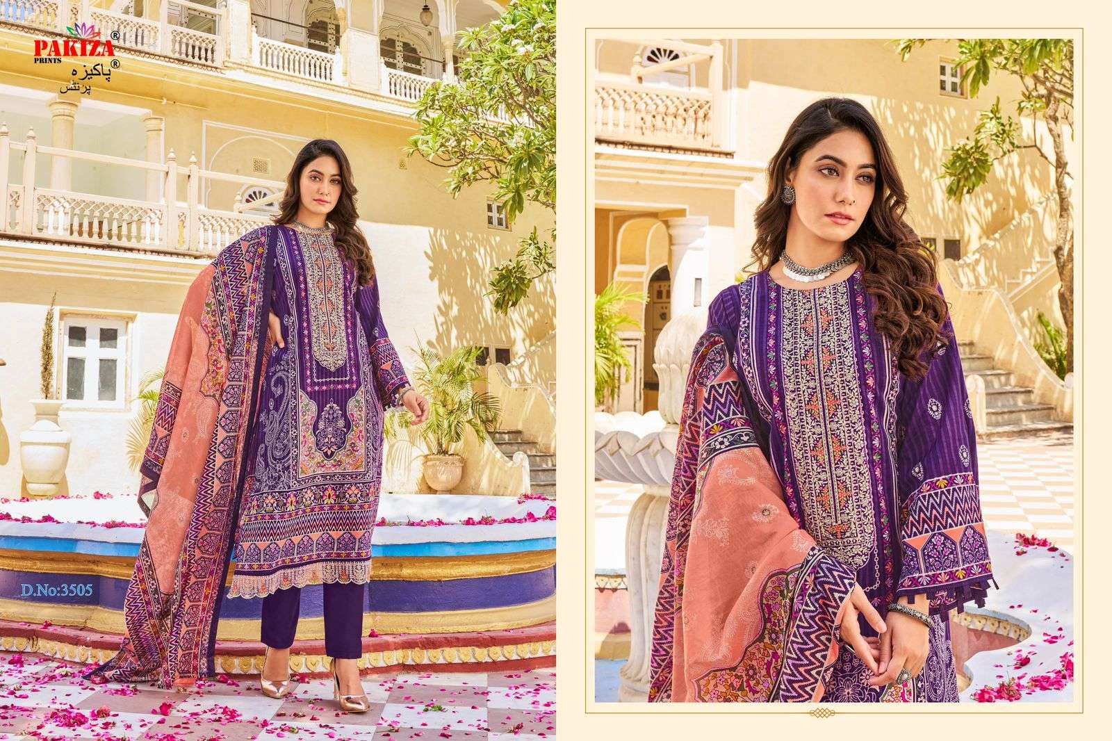 PAKIZA PRINTS RAMSHAA VOL 35 COTTON FANCY KASHMIRI EMBROIDERY SUIT
