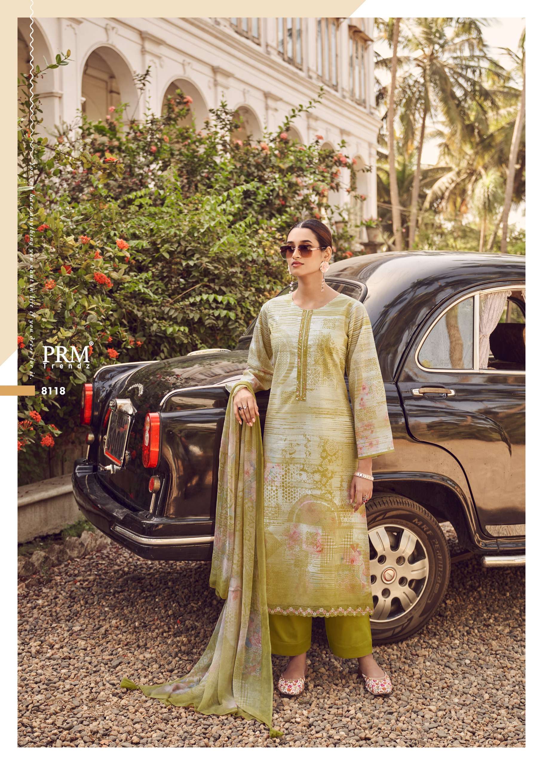 PRM TRENDZ NOORIN LINEN COTTON FANCY WORK SUIT
