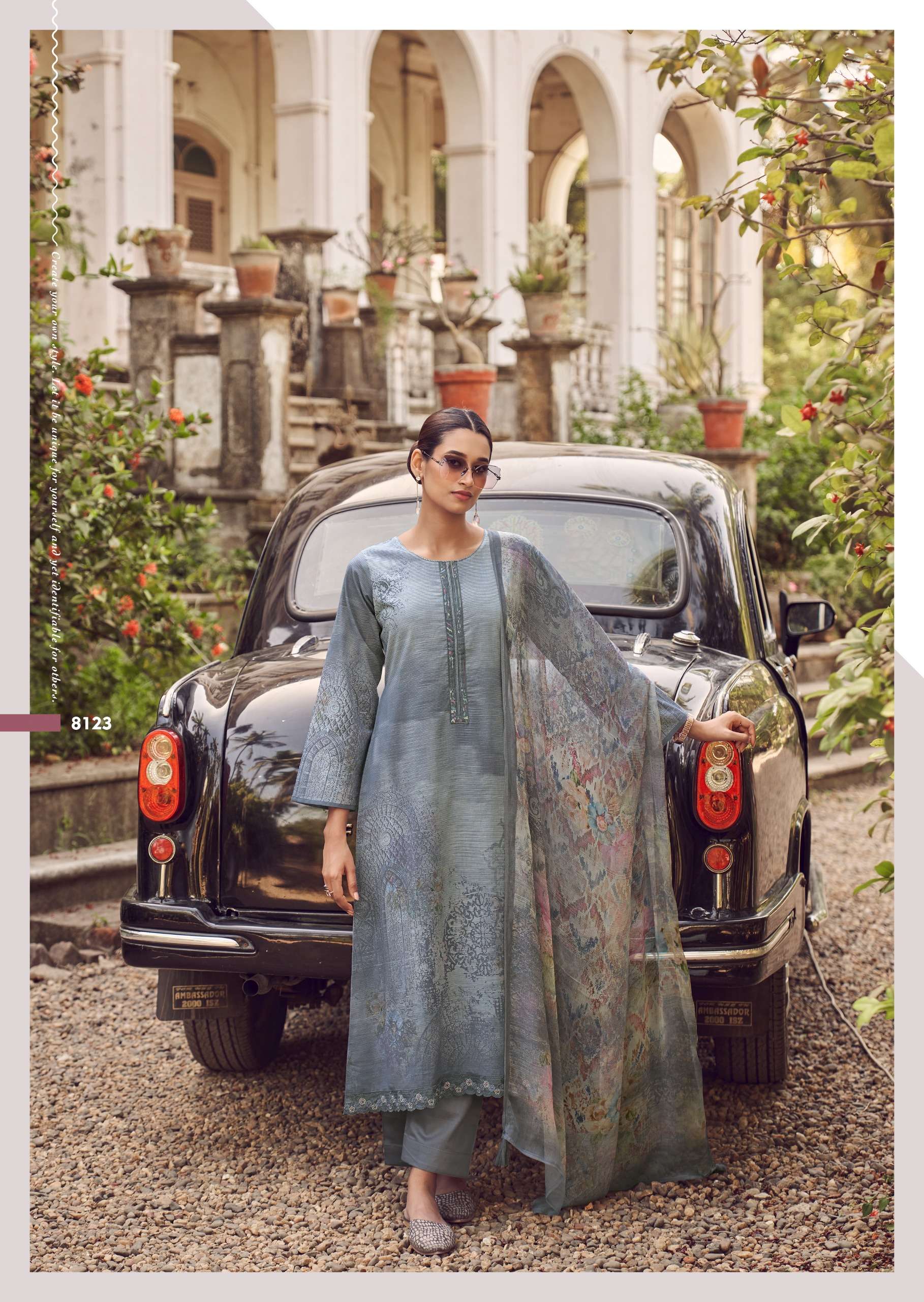 PRM TRENDZ NOORIN LINEN COTTON FANCY WORK SUIT