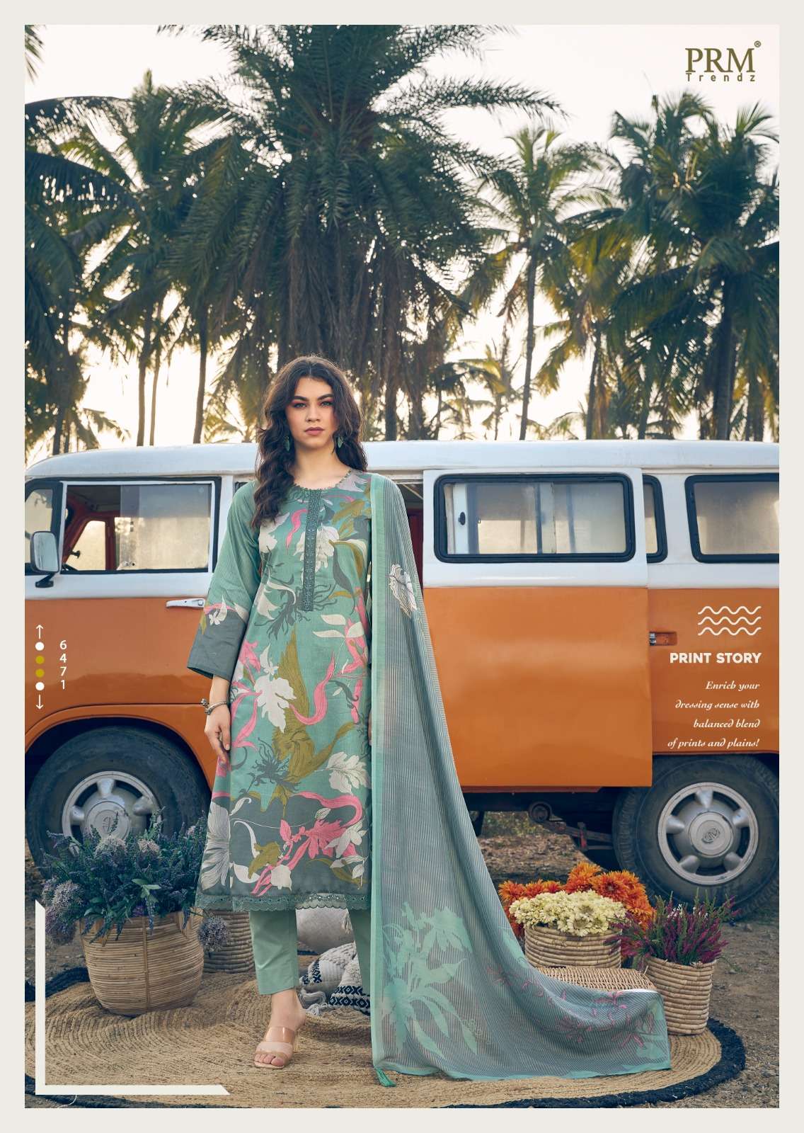 PRM TRENDZ SEREIN VOL 2 COTTON DIGITAL PRINT WITH FANCY WORK SUIT