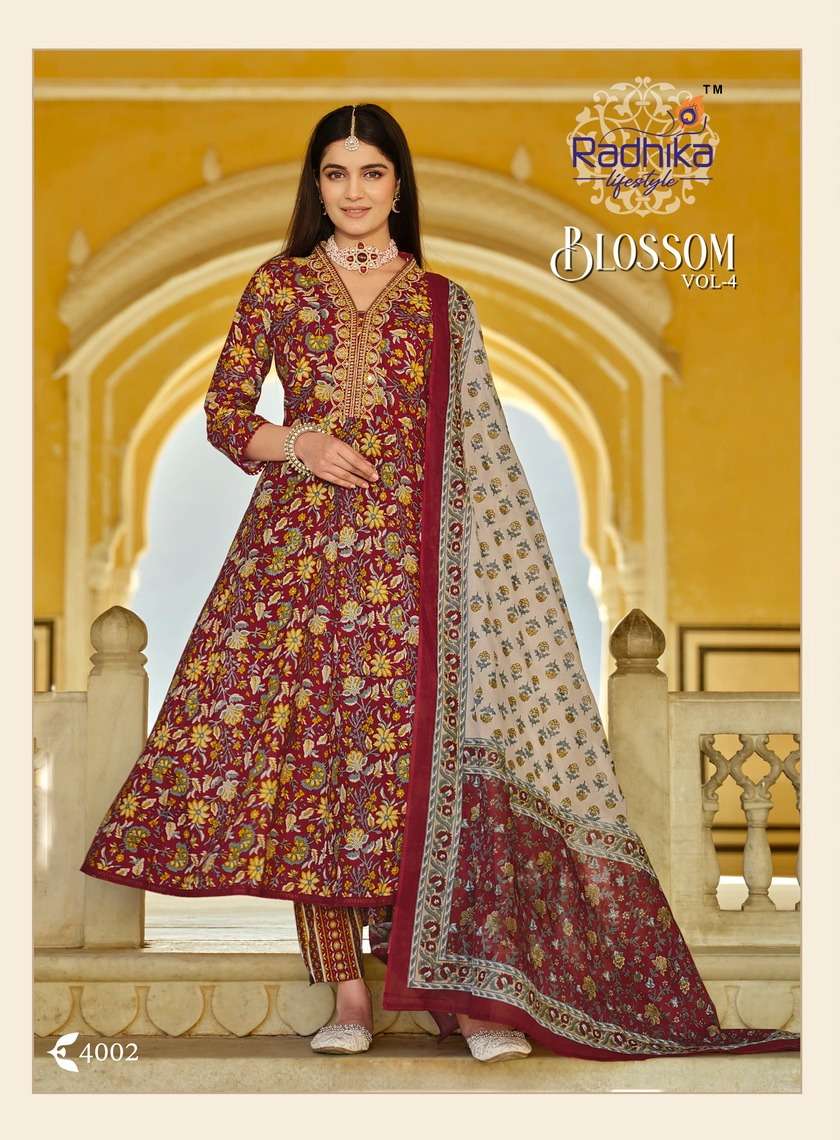  RADHIKA LIFESTYLE BLOSSOM VOL 4 NAIRA STYLE KURTI COMBO SET     
