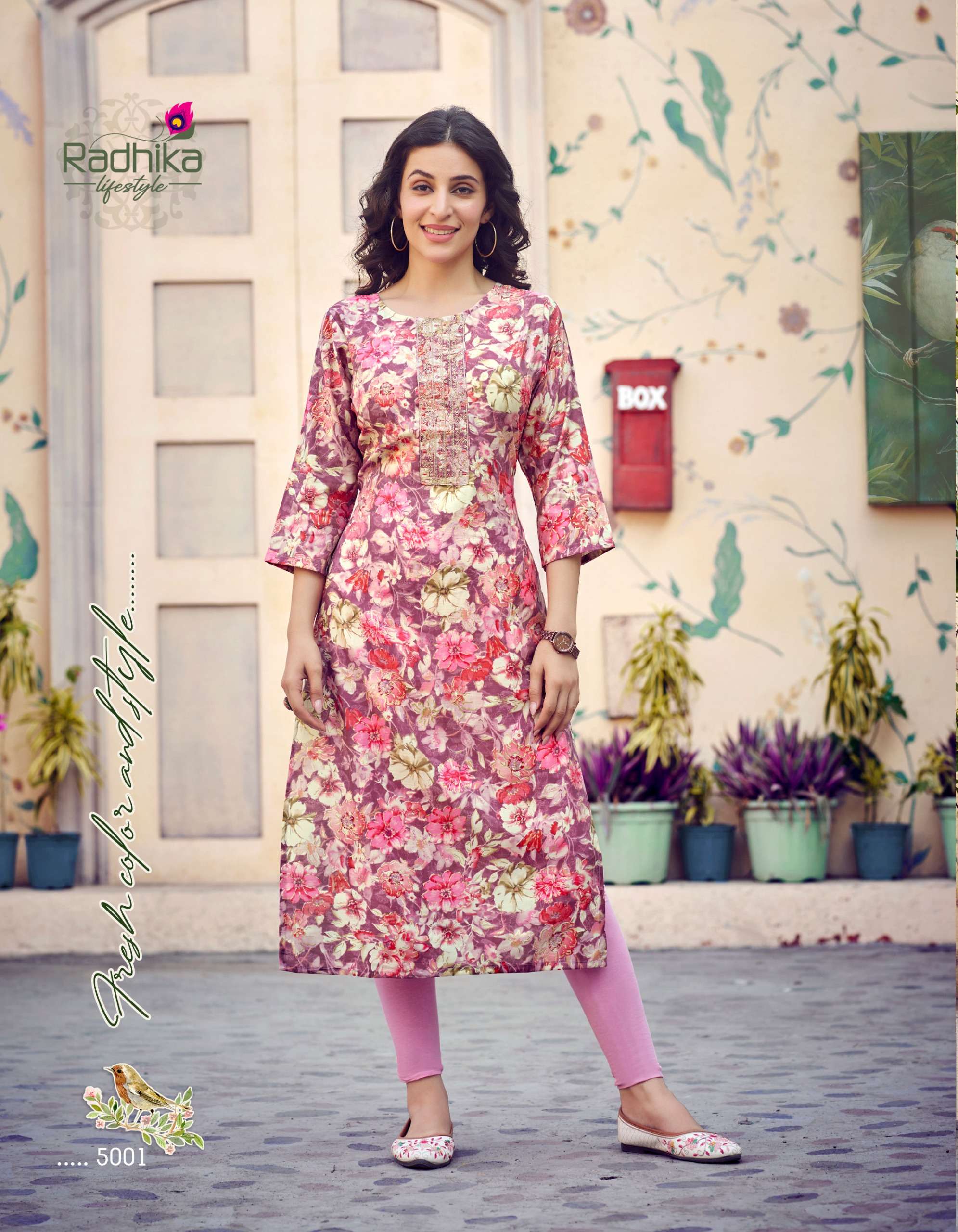 RADHIKA LIFESTYLE CHARMING VOL 5 FANCY STRAIGHT LADIES KURTI