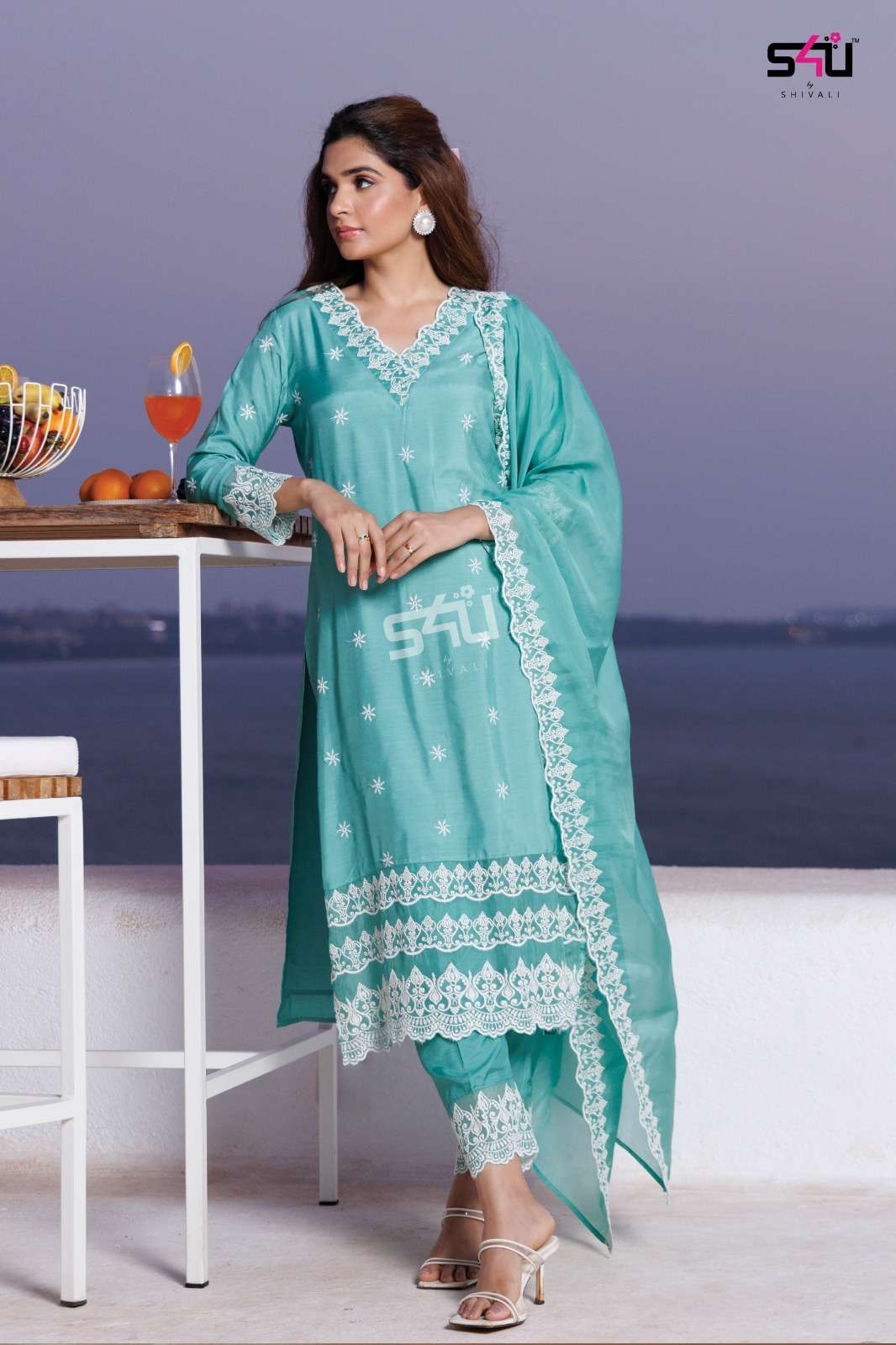 S4U SHIVALI LIBAS VOL 2 MUSLIN BEAUTIFUL DESIGNER KURTI COMBO SET 