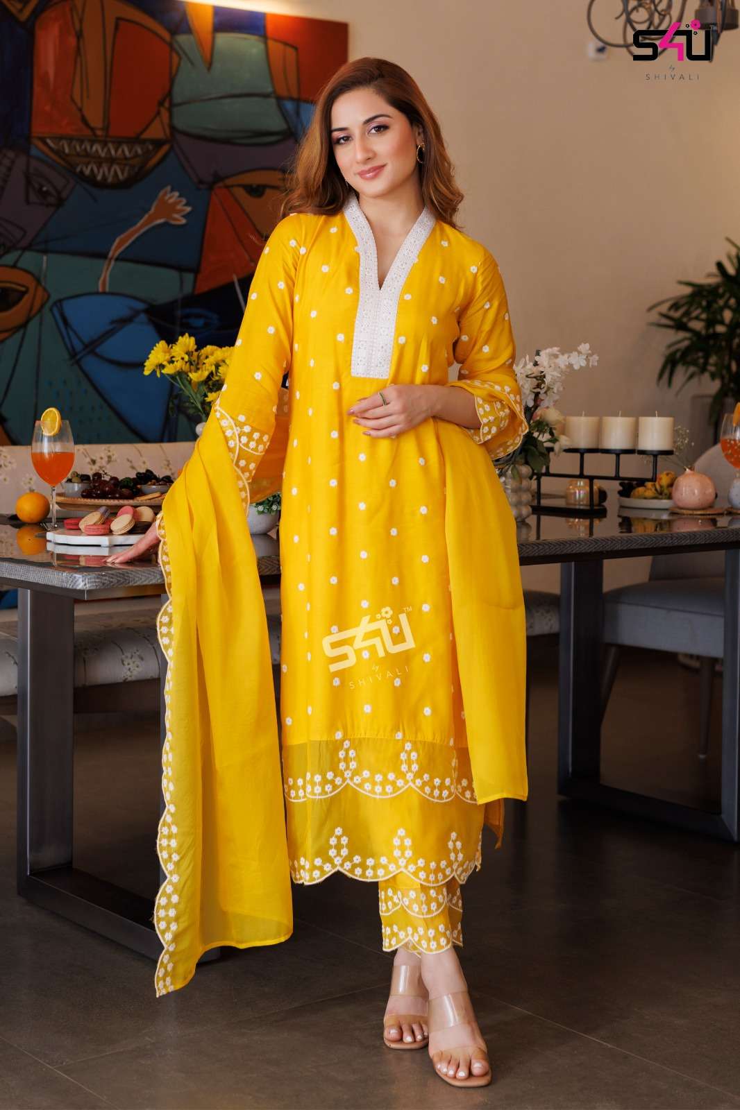 S4U SHIVALI LIBAS VOL 2 MUSLIN BEAUTIFUL DESIGNER KURTI COMBO SET 