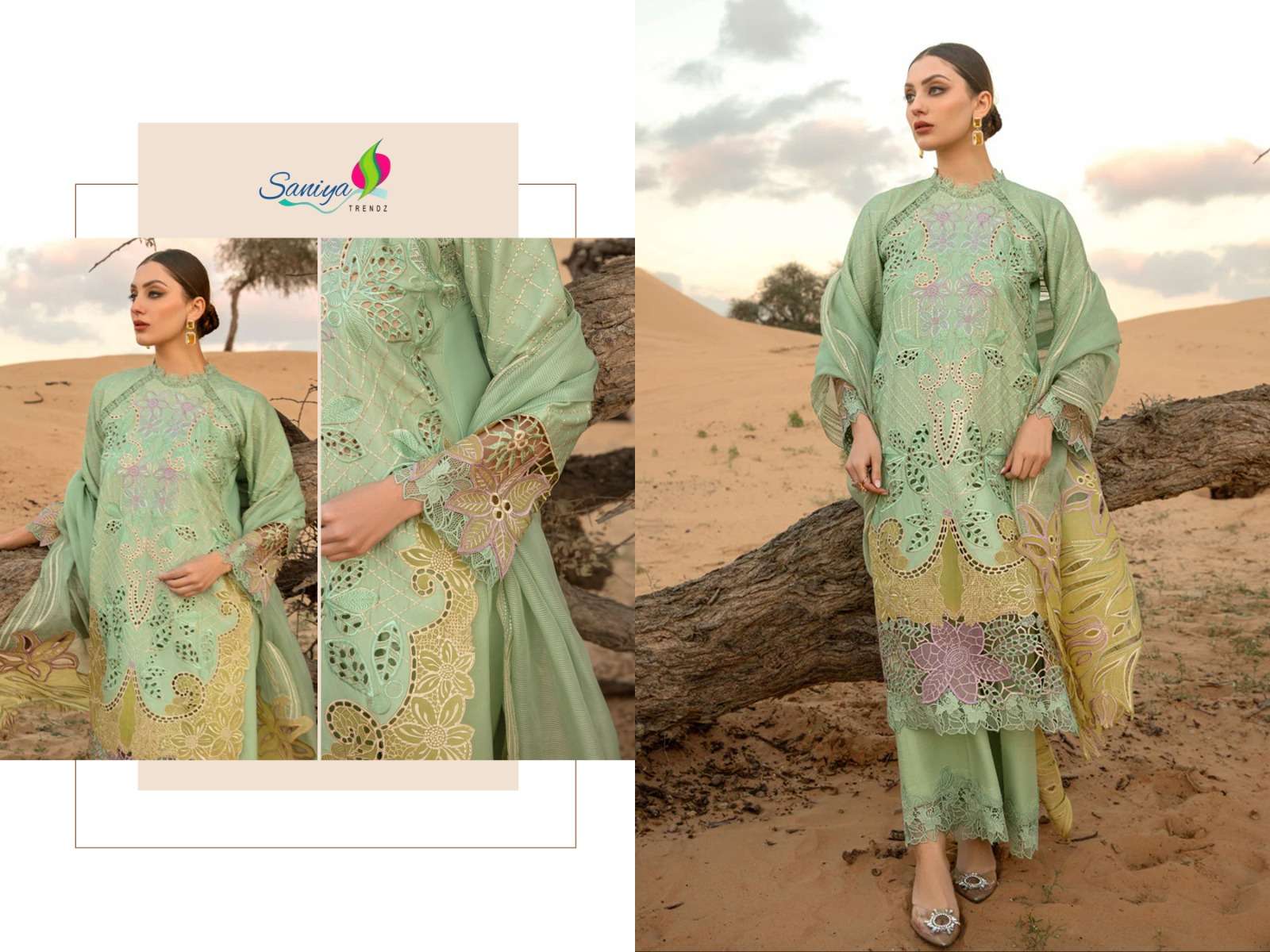 SANIYA TRENDZ RANG RASIYA VOL 3 NXCHIKANKARI EMBROIDERED SUIT