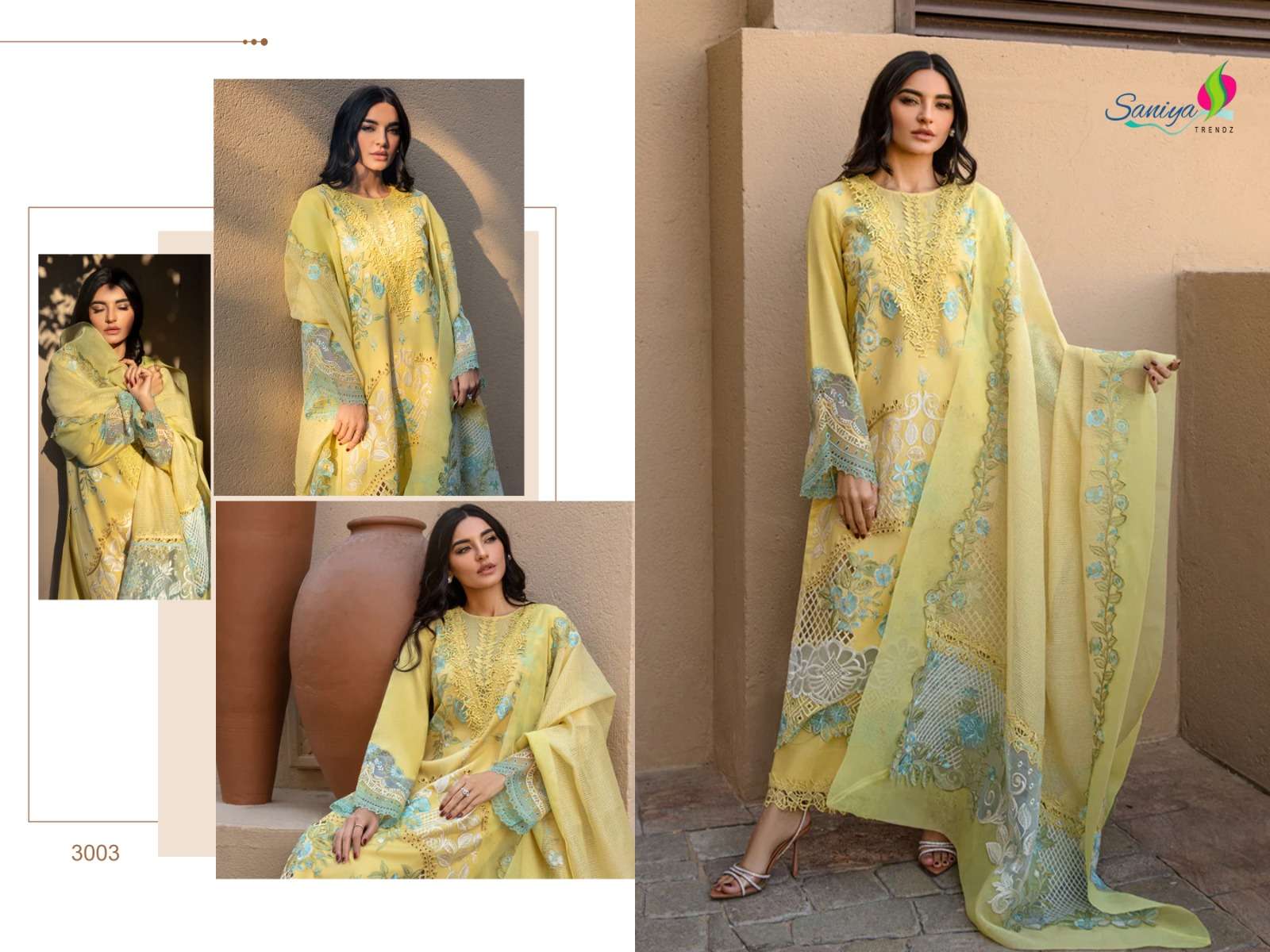 SANIYA TRENDZ RANG RASIYA VOL 3 NXCHIKANKARI EMBROIDERED SUIT