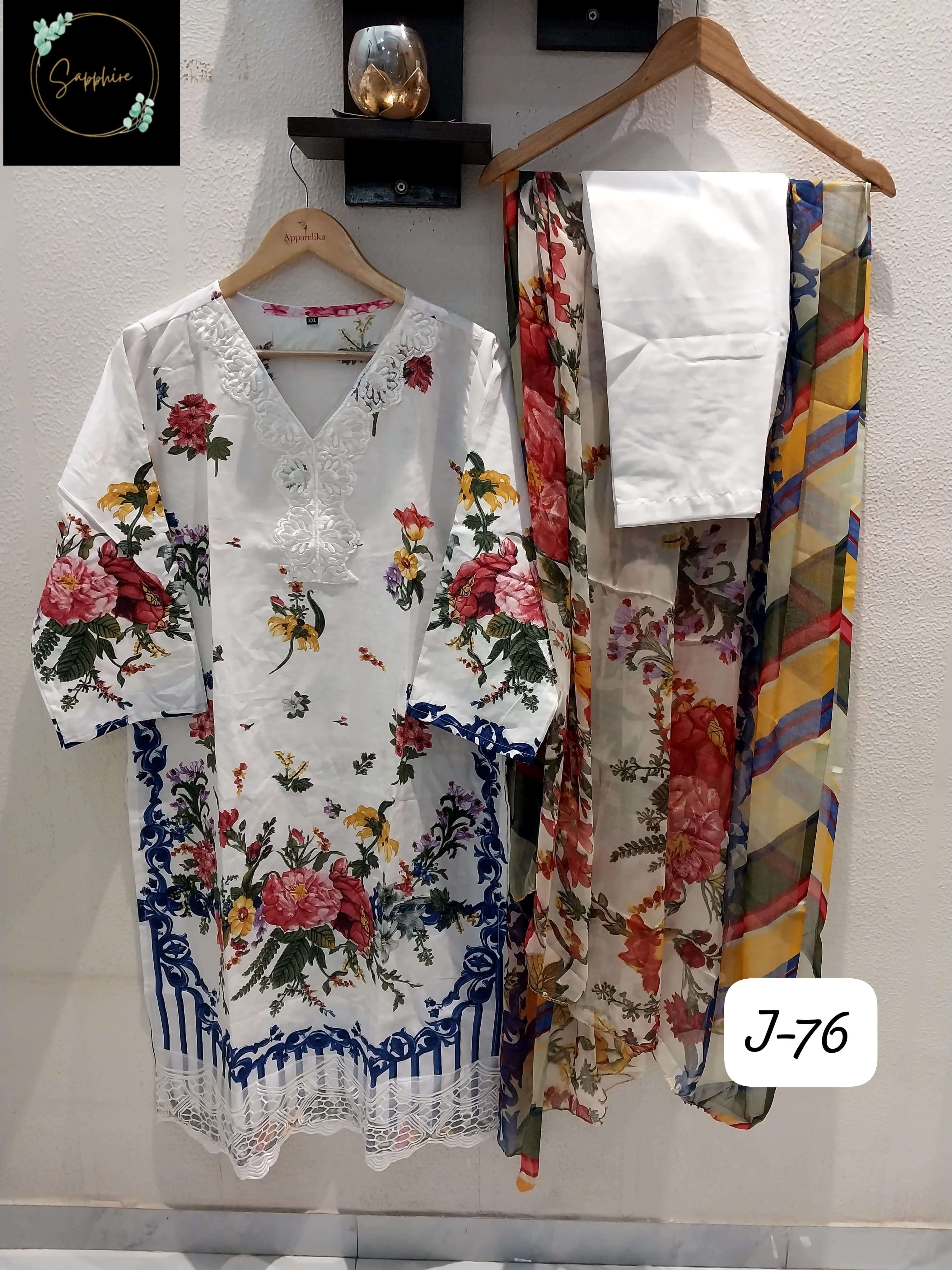 SAPPHIRE JAZMIN VOL 76 LAWN COTTON DESIGNER PAKISTANI SUIT