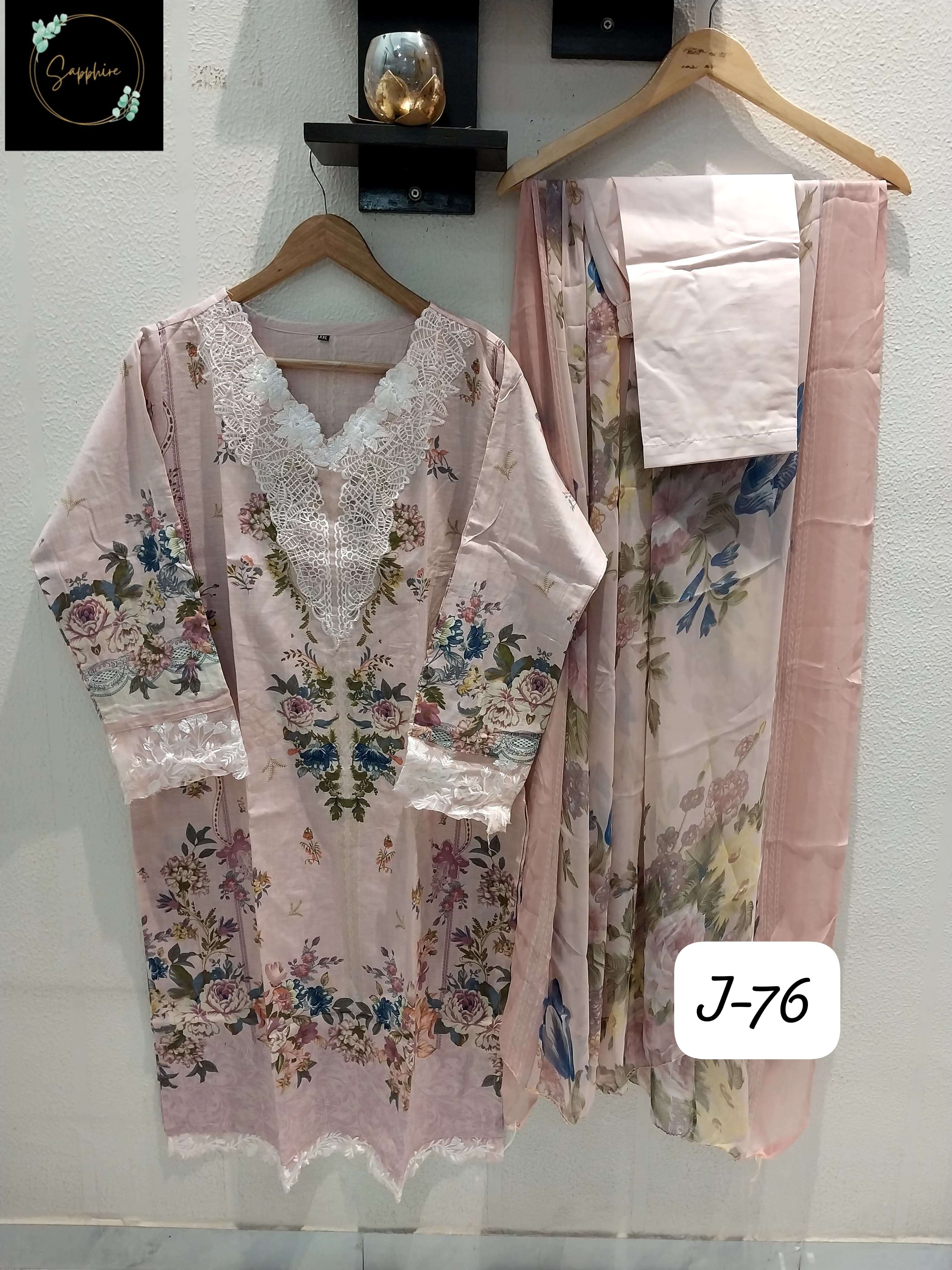 SAPPHIRE JAZMIN VOL 76 LAWN COTTON DESIGNER PAKISTANI SUIT