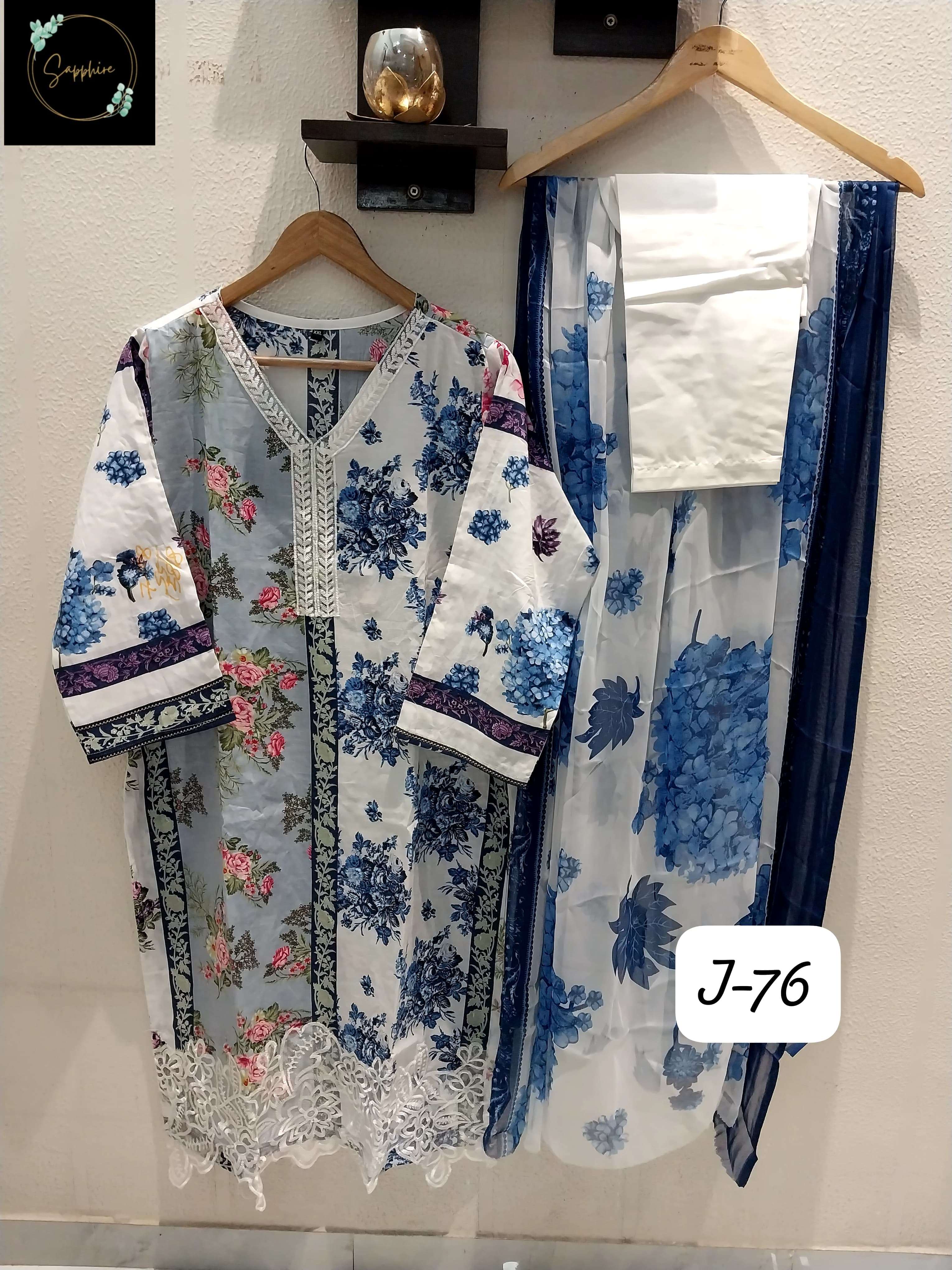 SAPPHIRE JAZMIN VOL 76 LAWN COTTON DESIGNER PAKISTANI SUIT