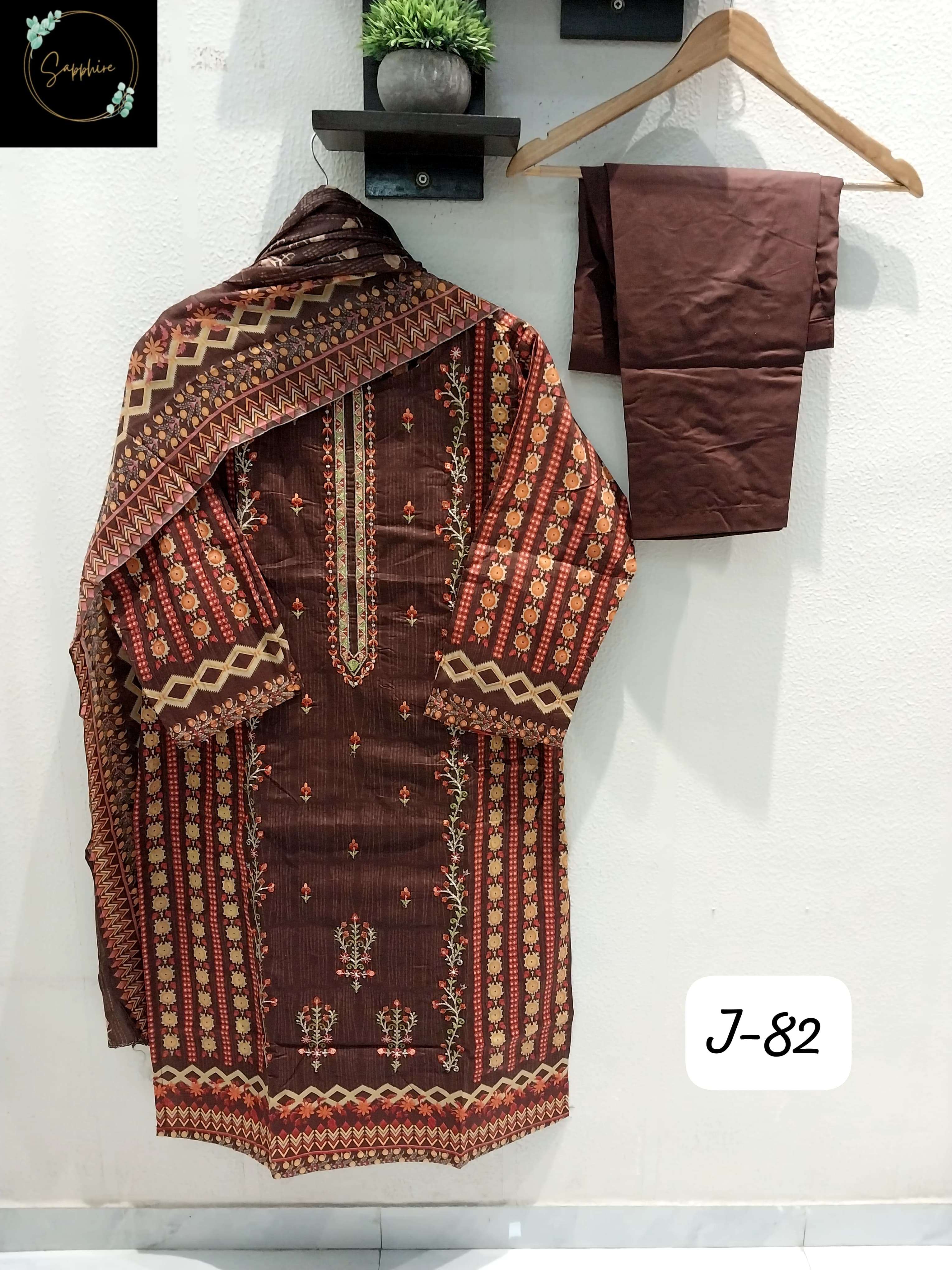 SAPPHIRE JAZMIN VOL 82 LAWN COTTON FANCY PAKISTANI SUIT