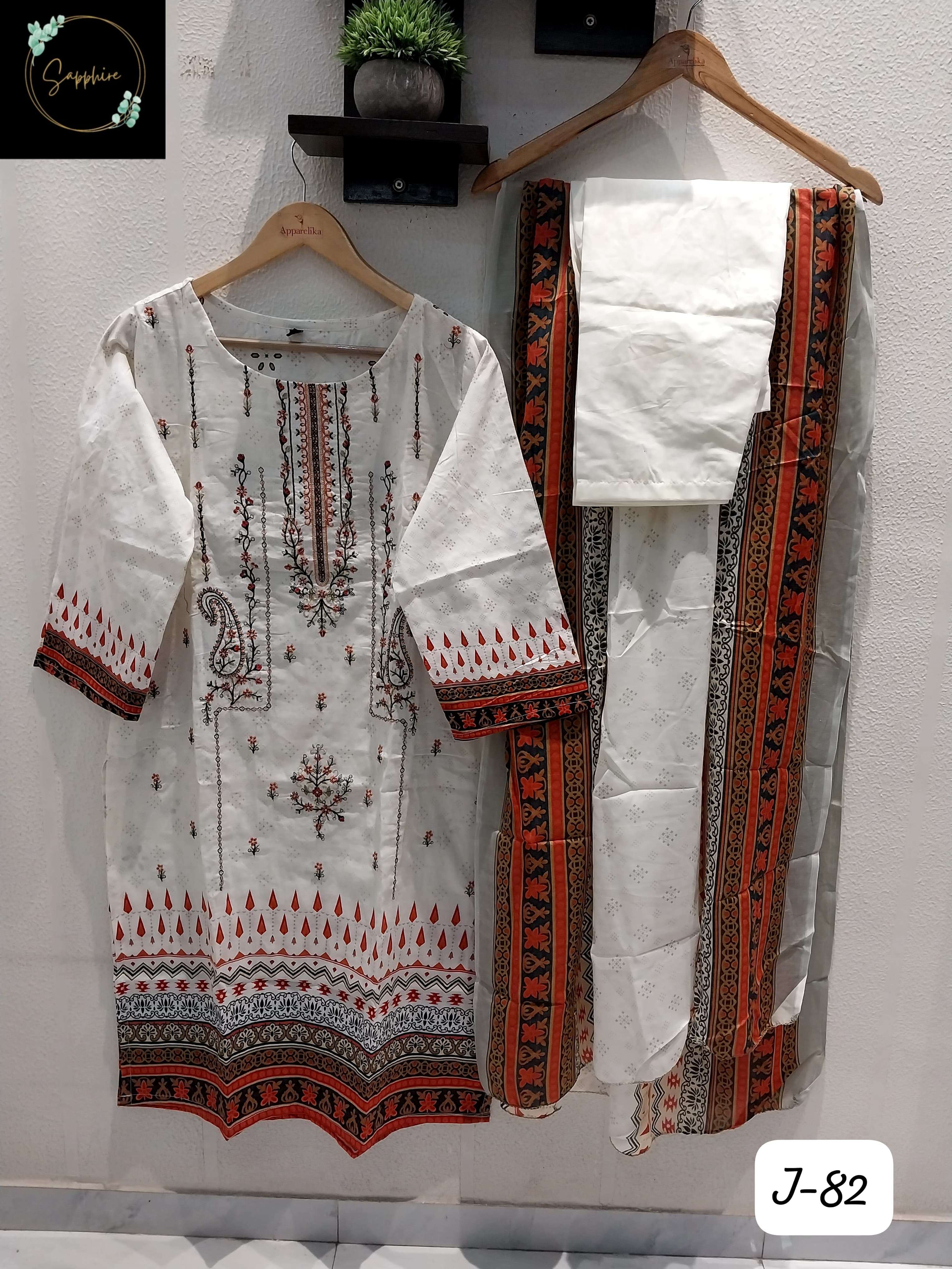 SAPPHIRE JAZMIN VOL 82 LAWN COTTON FANCY PAKISTANI SUIT