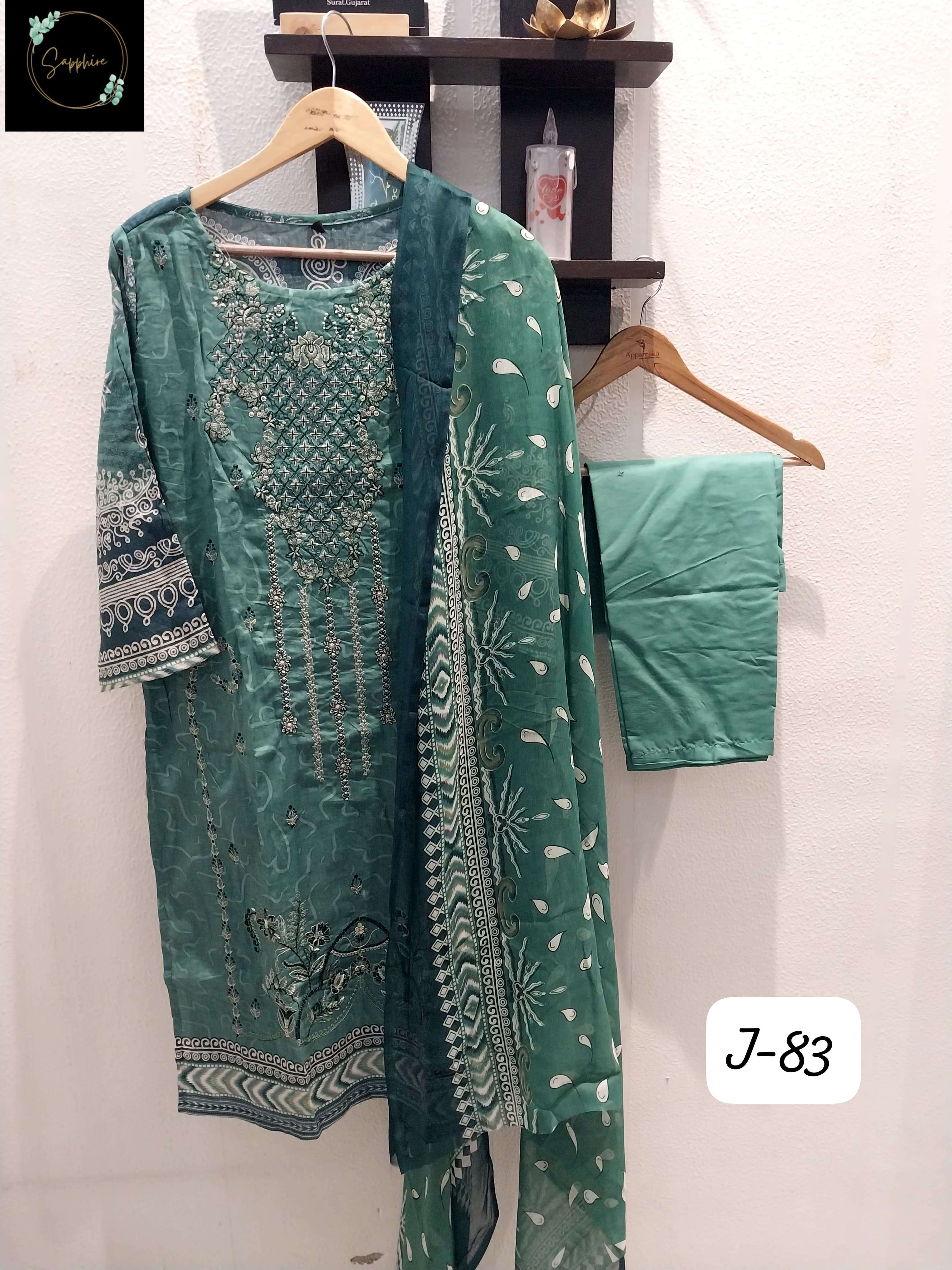 SAPPHIRE JAZMIN VOL 83 LAWN COTTON FANCY DESIGNER SUIT