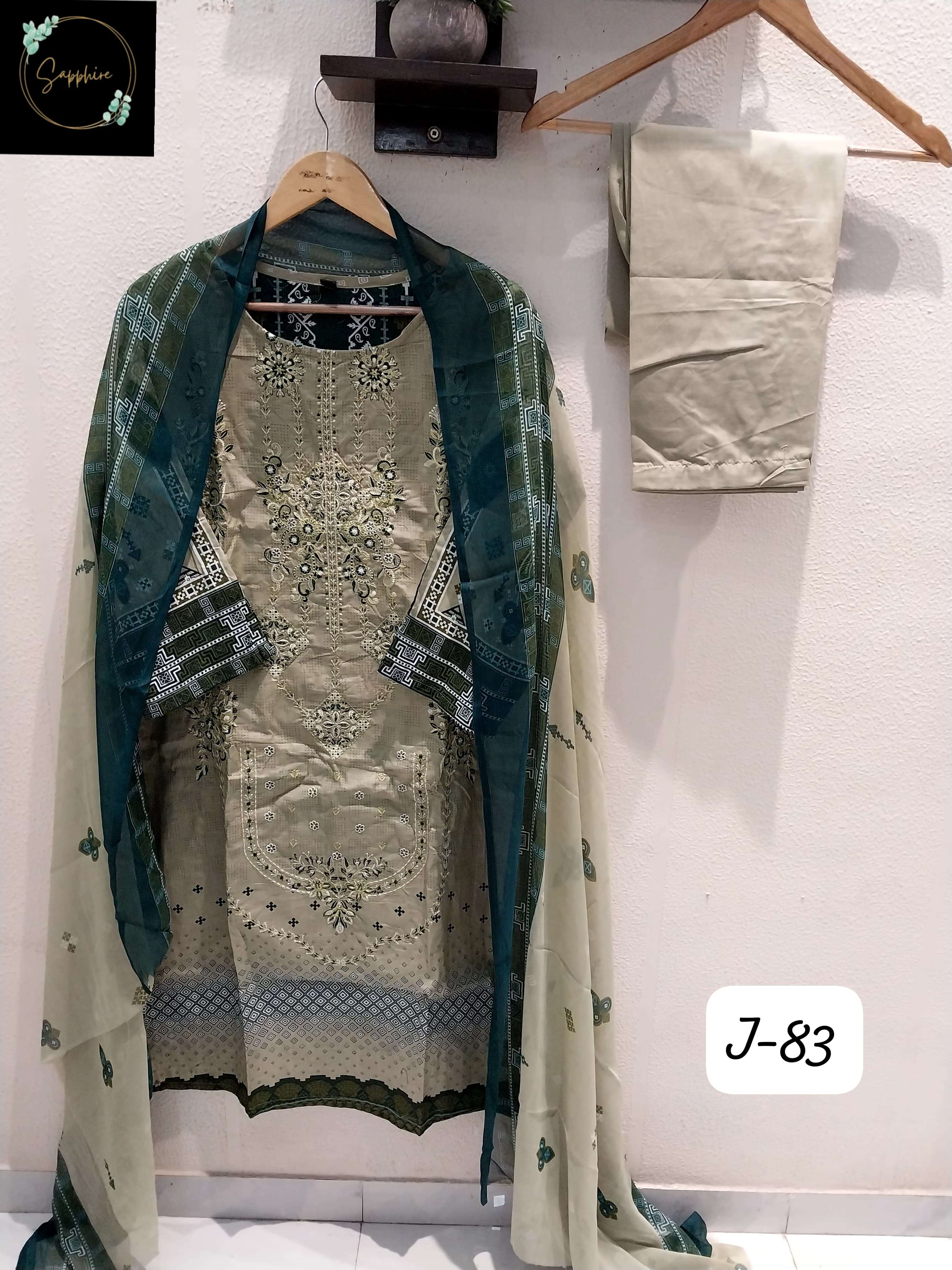 SAPPHIRE JAZMIN VOL 83 LAWN COTTON FANCY DESIGNER SUIT