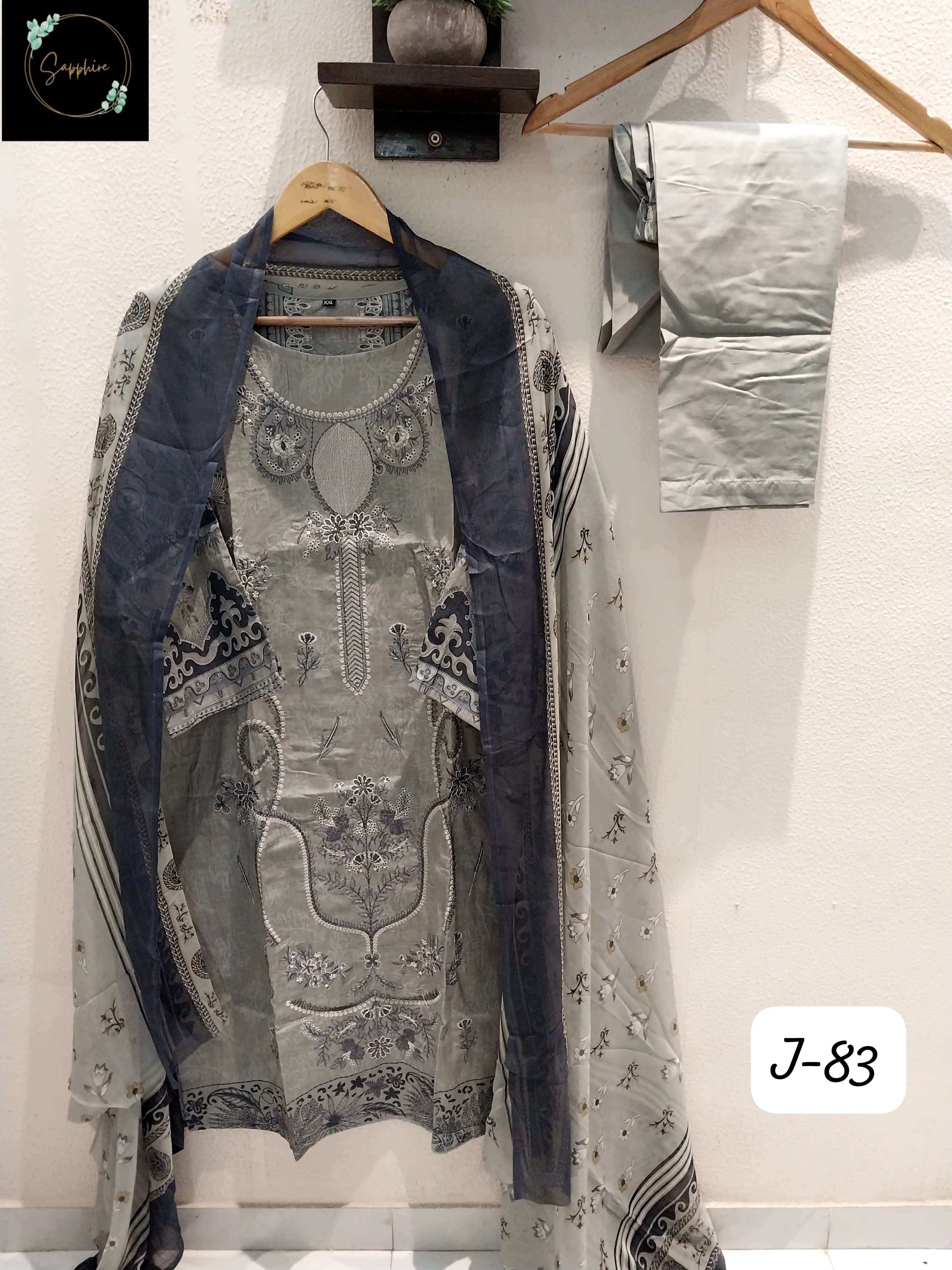 SAPPHIRE JAZMIN VOL 83 LAWN COTTON FANCY DESIGNER SUIT