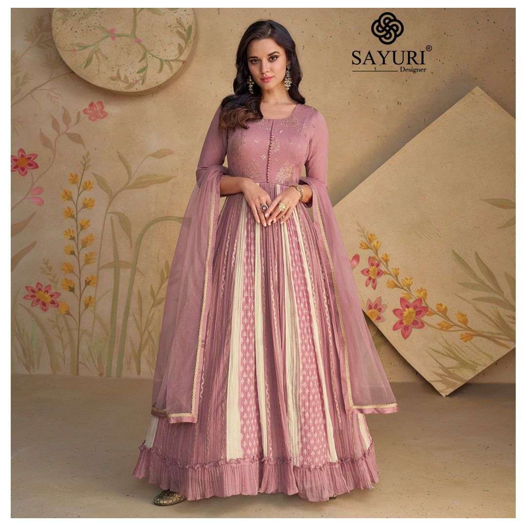 SAYURI DESIGNER FLORAL VOL 2 GEORGETTE HEAVY DESIGNER DRESS