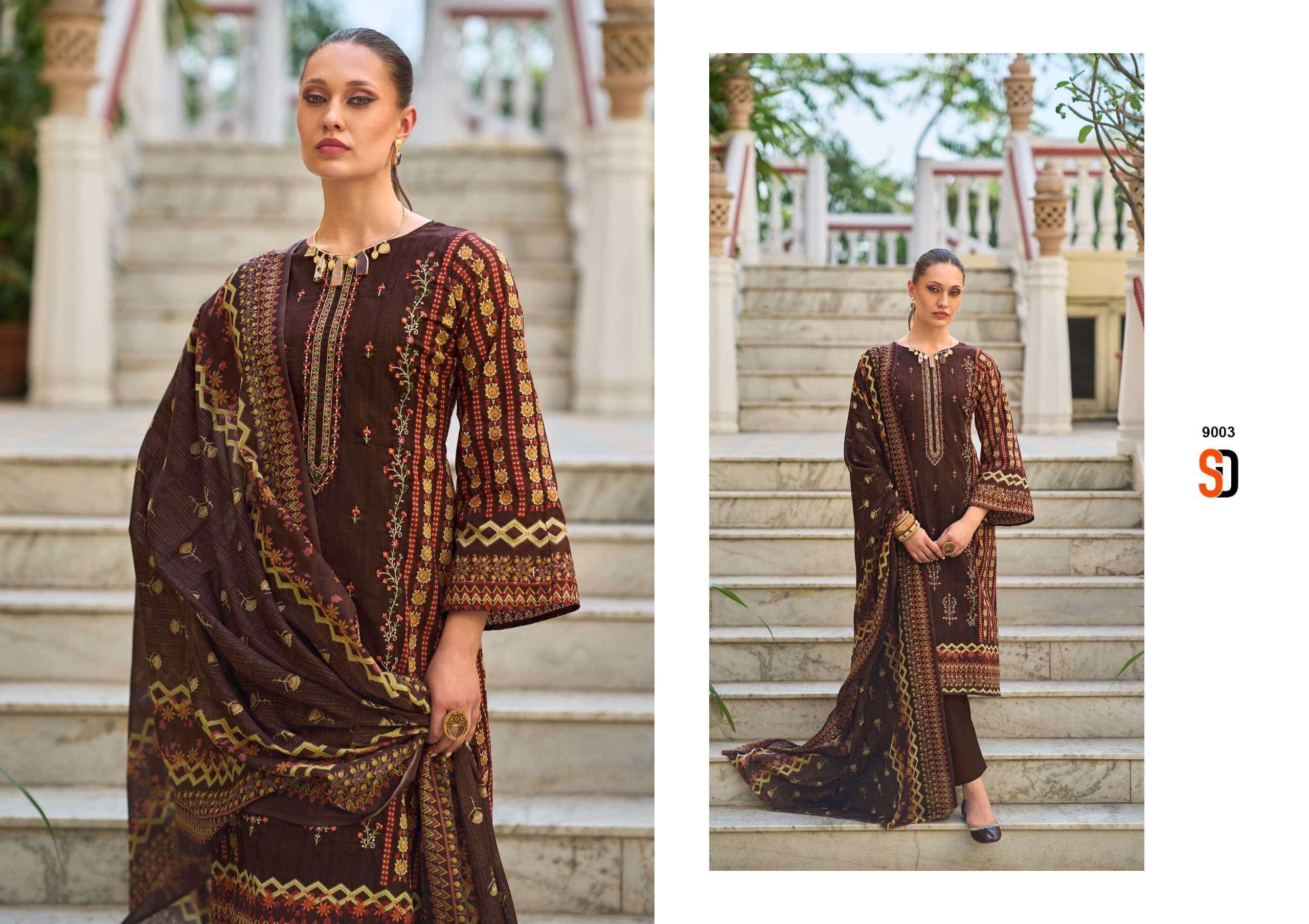 SHARADDHA DESIGNER BIN SAEED LAWN COLLECTION VOL 9 COTTON SUIT
