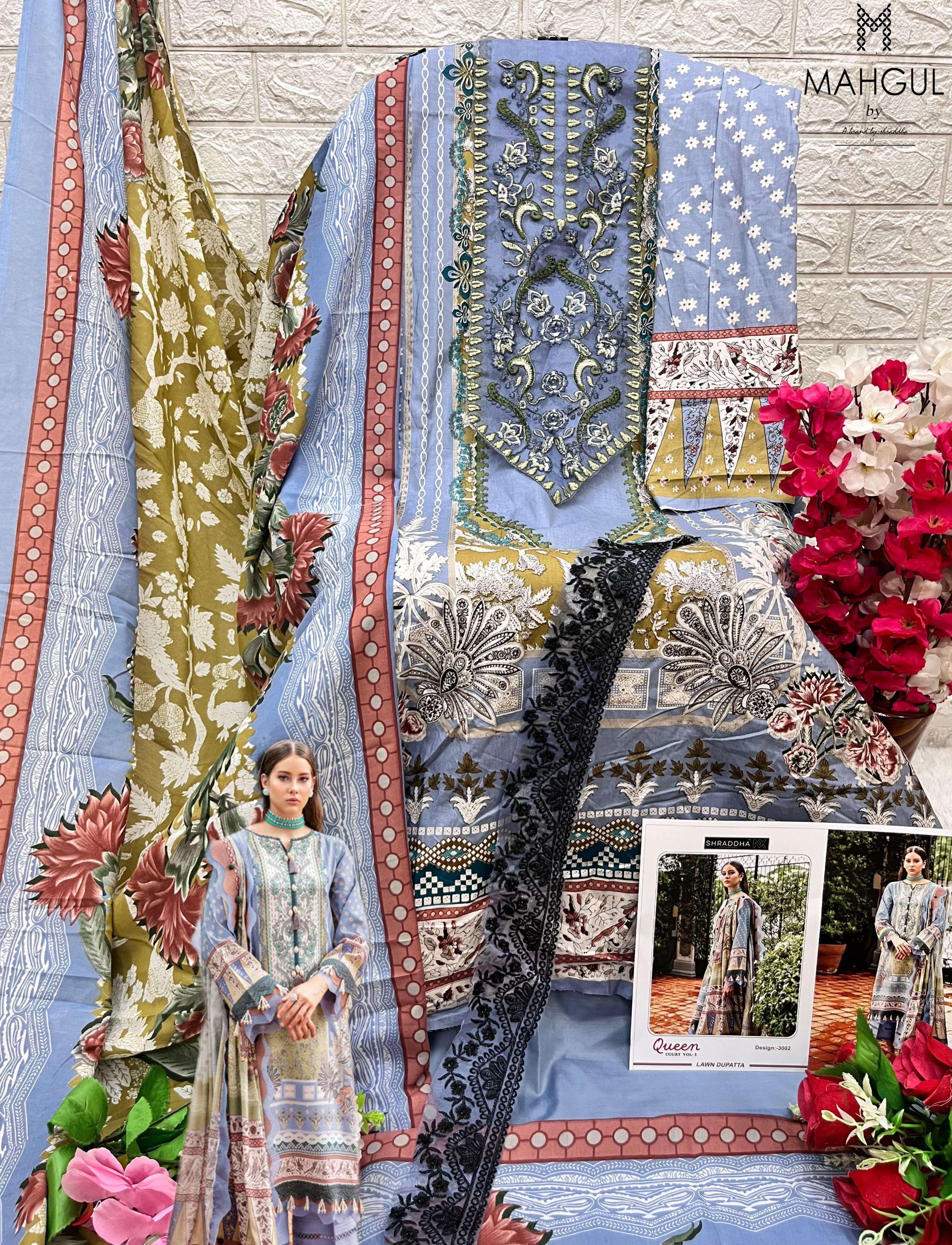 SHARADDHA NX MAHGUL QUEEN COURT VOL 3 LAWN COTTON SUIT