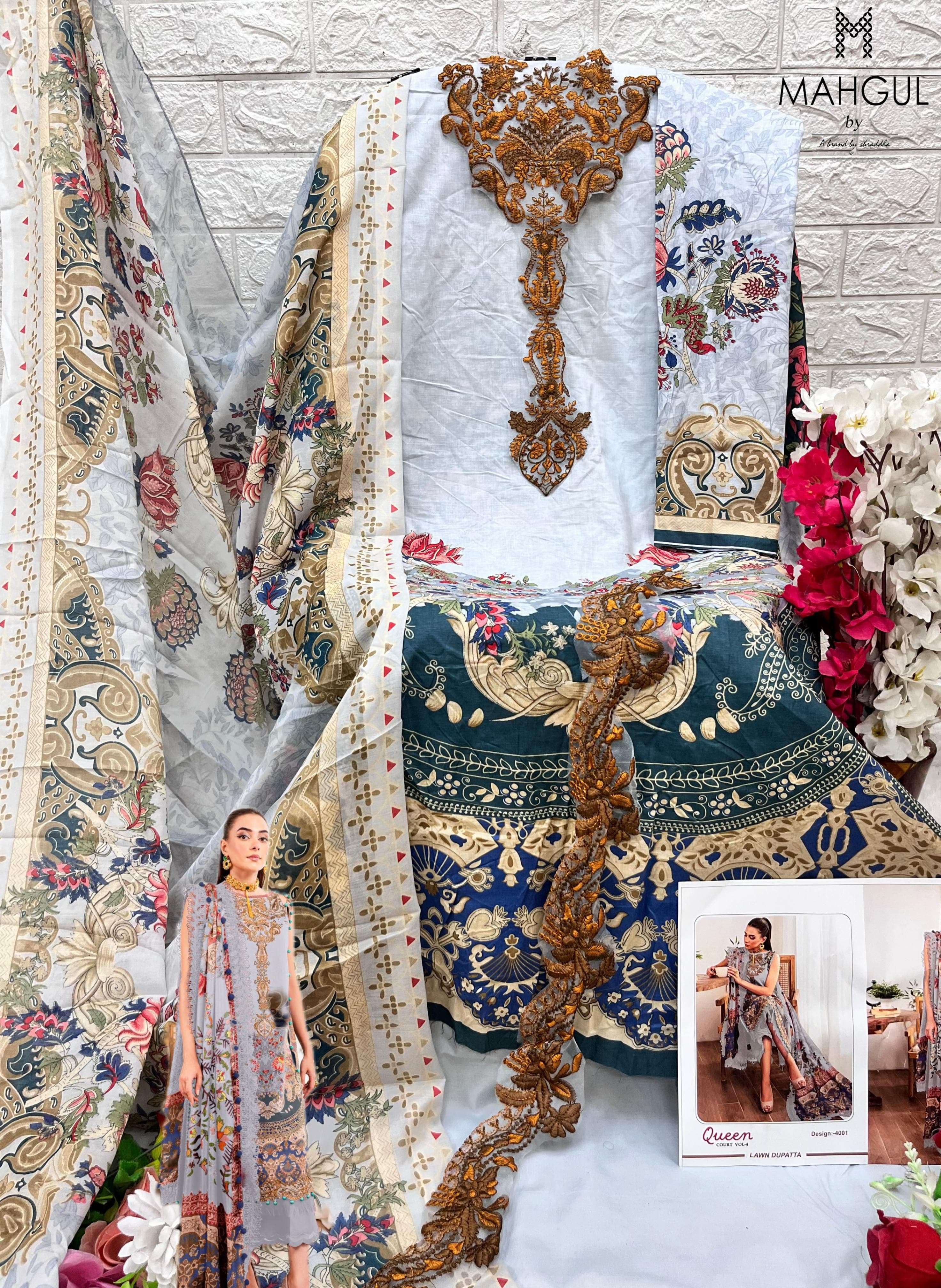 SHARADDHA NX MAHGUL QUEEN COURT VOL 4 LAWN COTTON SUIT