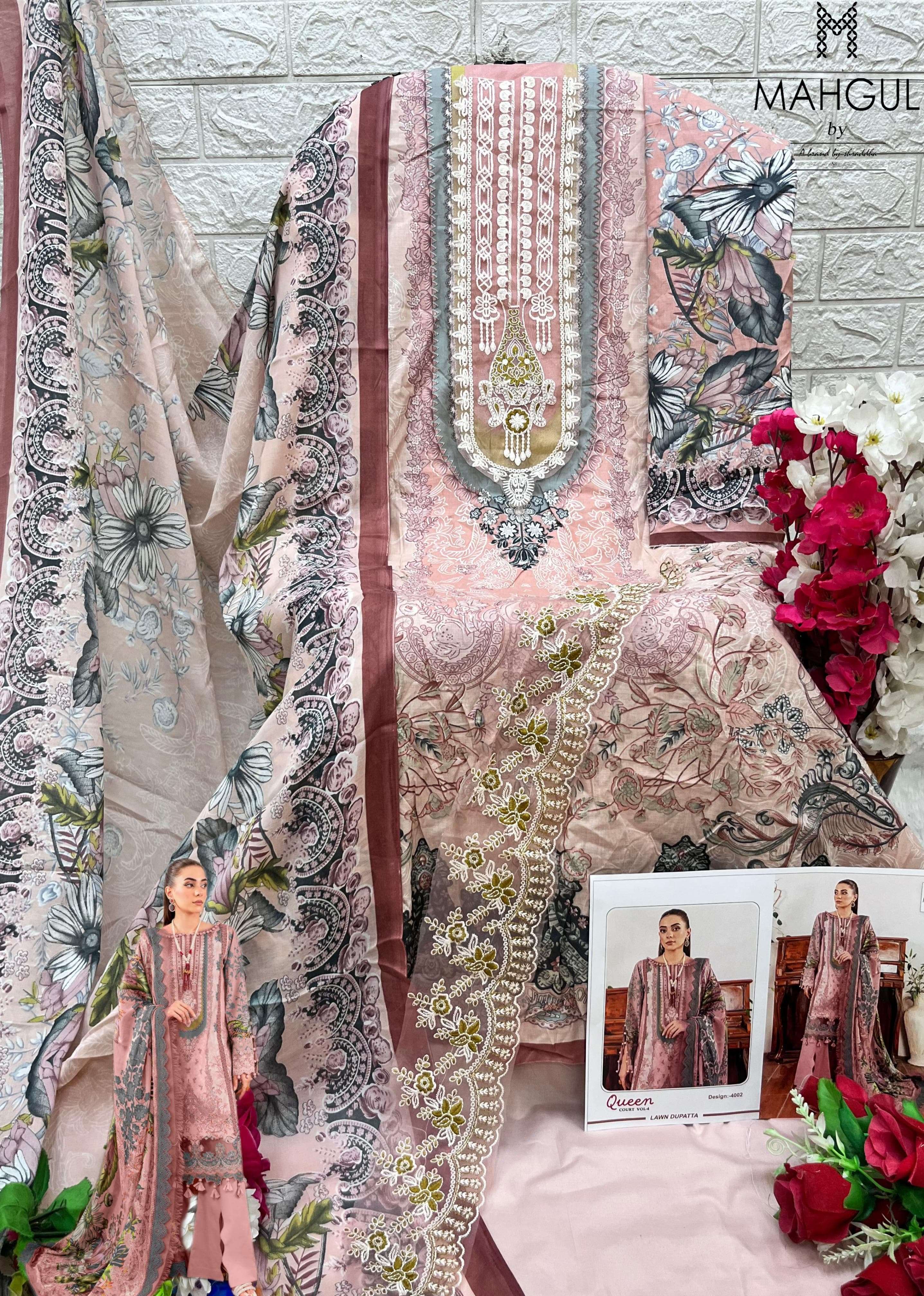 SHARADDHA NX MAHGUL QUEEN COURT VOL 4 LAWN COTTON SUIT