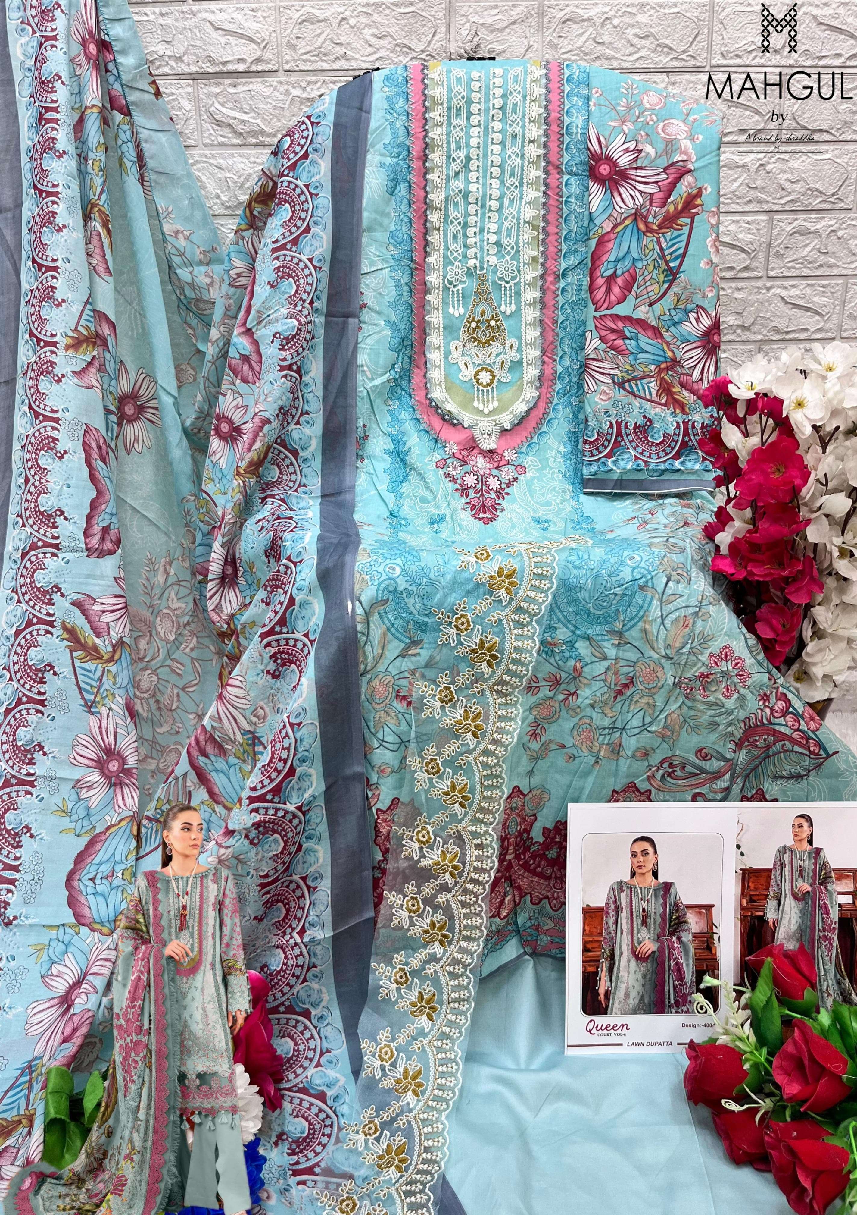 SHARADDHA NX MAHGUL QUEEN COURT VOL 4 LAWN COTTON SUIT