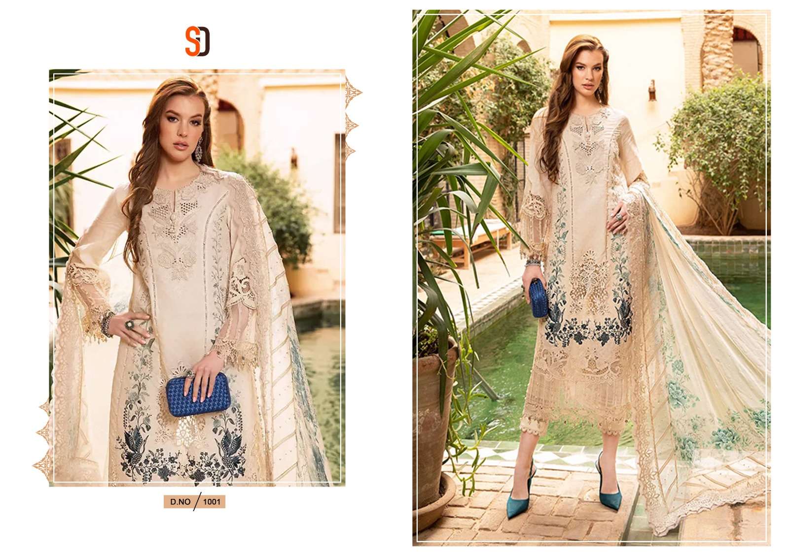 SHRADDHA DESIGNER MARIA B LAWN VOL 1 NX COTTON DESIGNER SUIT