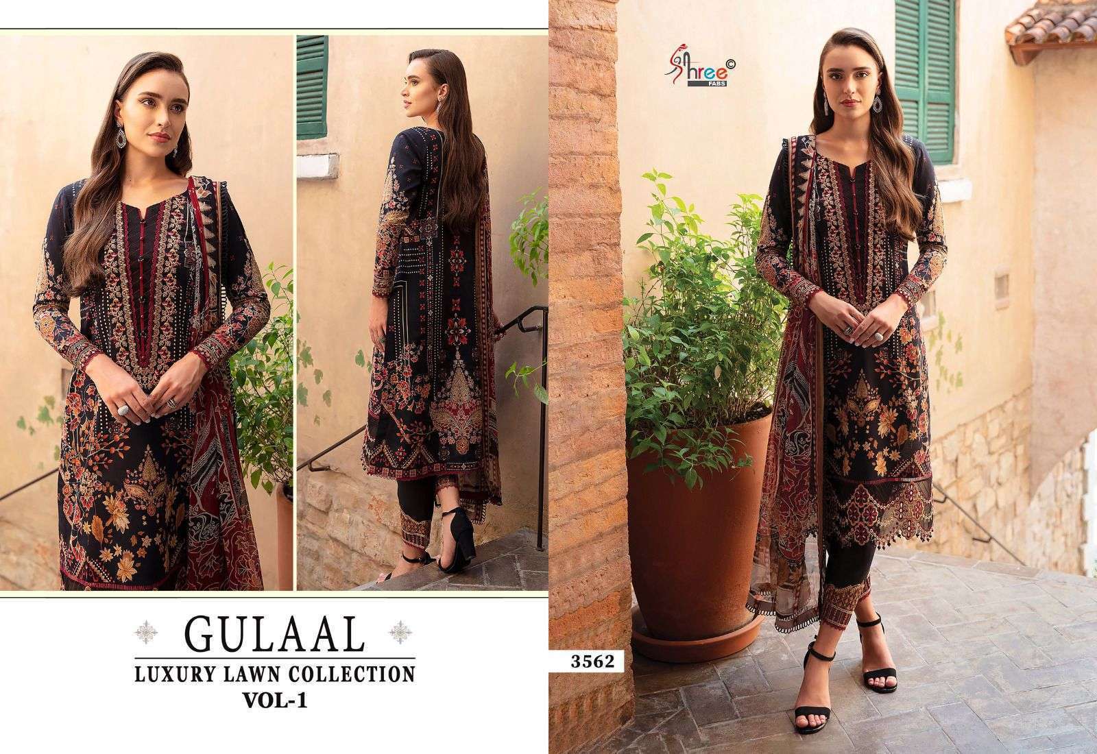 SHREE FABS GULAAL LUXURY LAWN COLLECTION VOL 1 COTTON SUIT