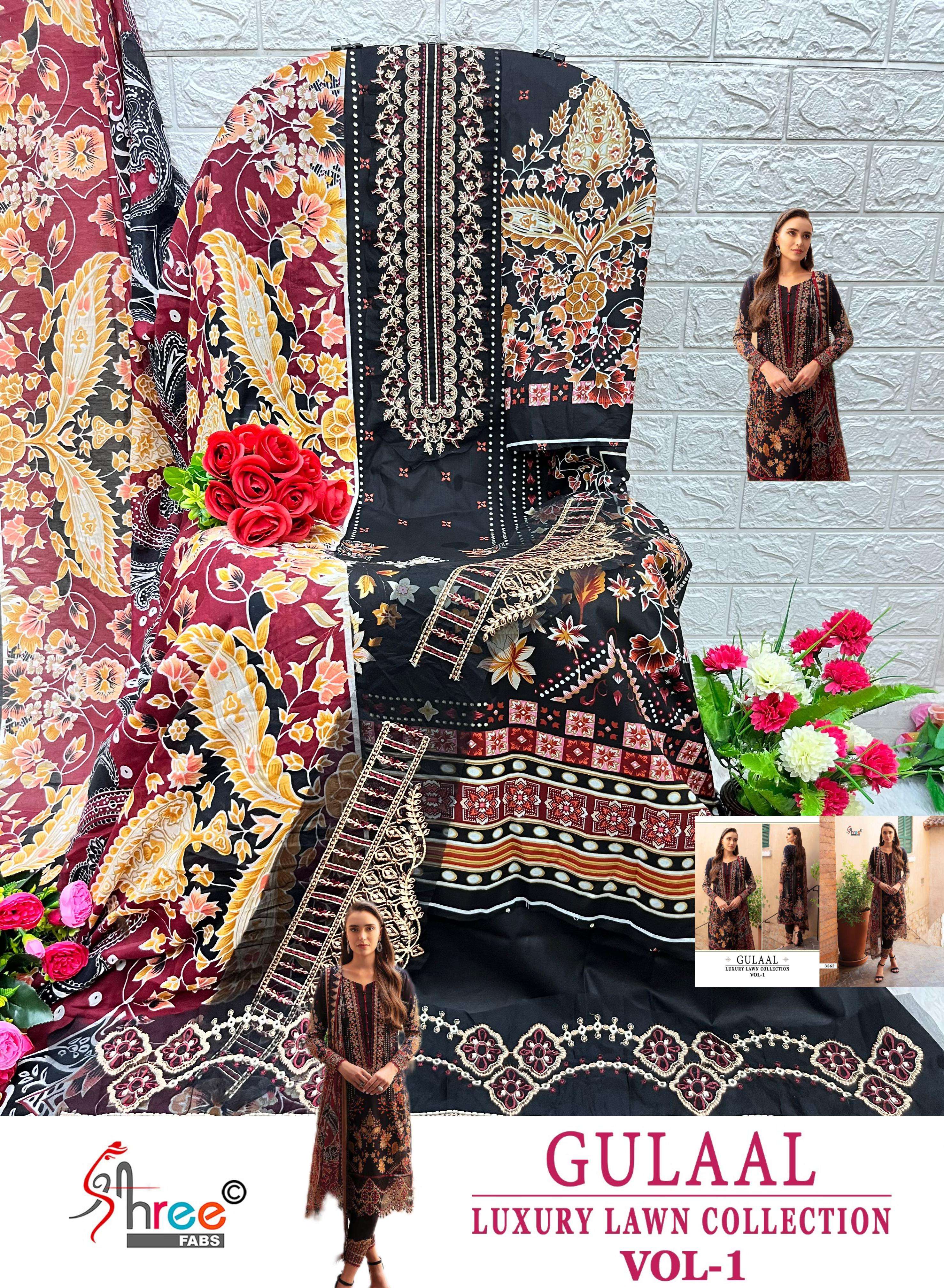 SHREE FABS GULAAL LUXURY LAWN COLLECTION VOL 1 COTTON SUIT