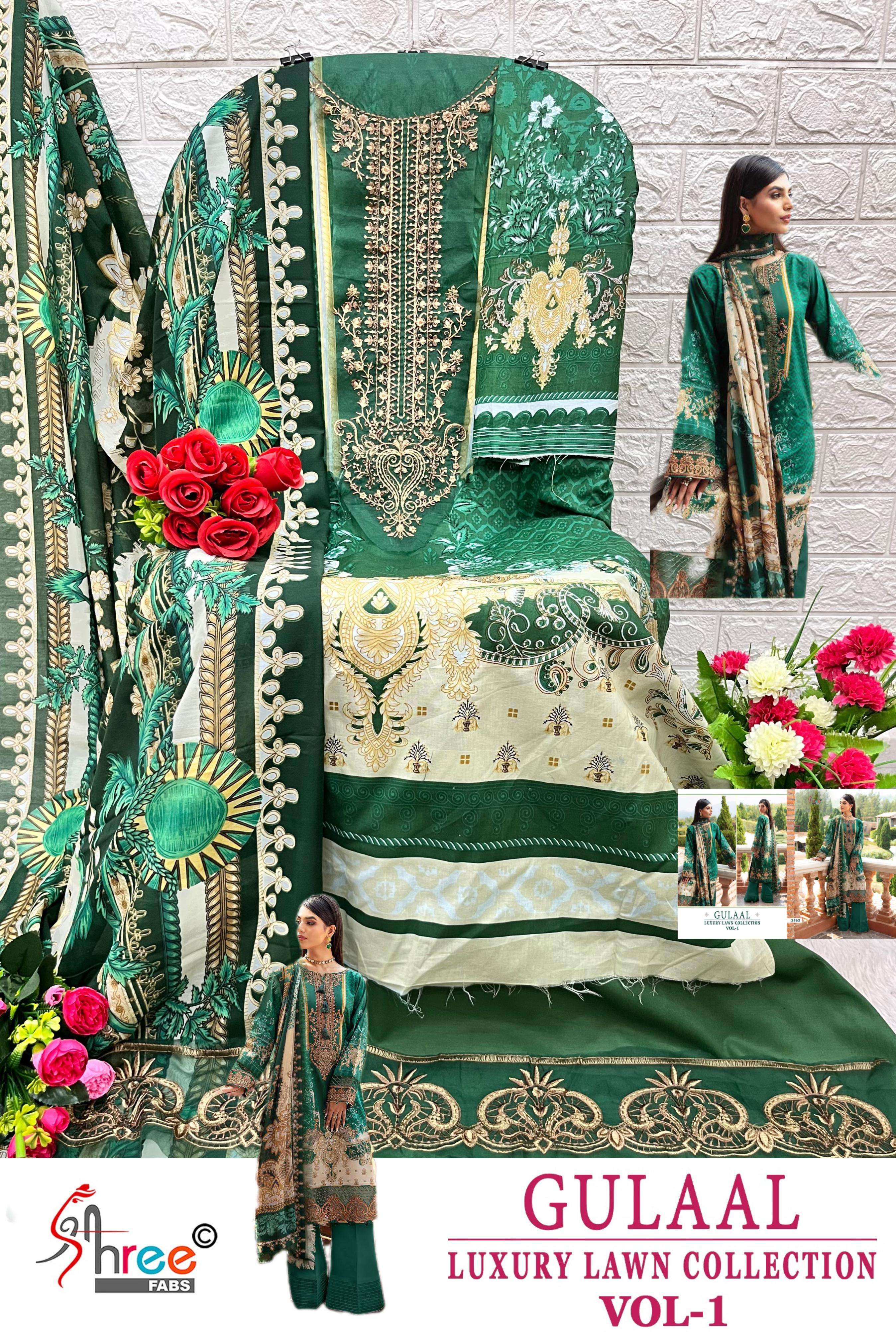 SHREE FABS GULAAL LUXURY LAWN COLLECTION VOL 1 COTTON SUIT