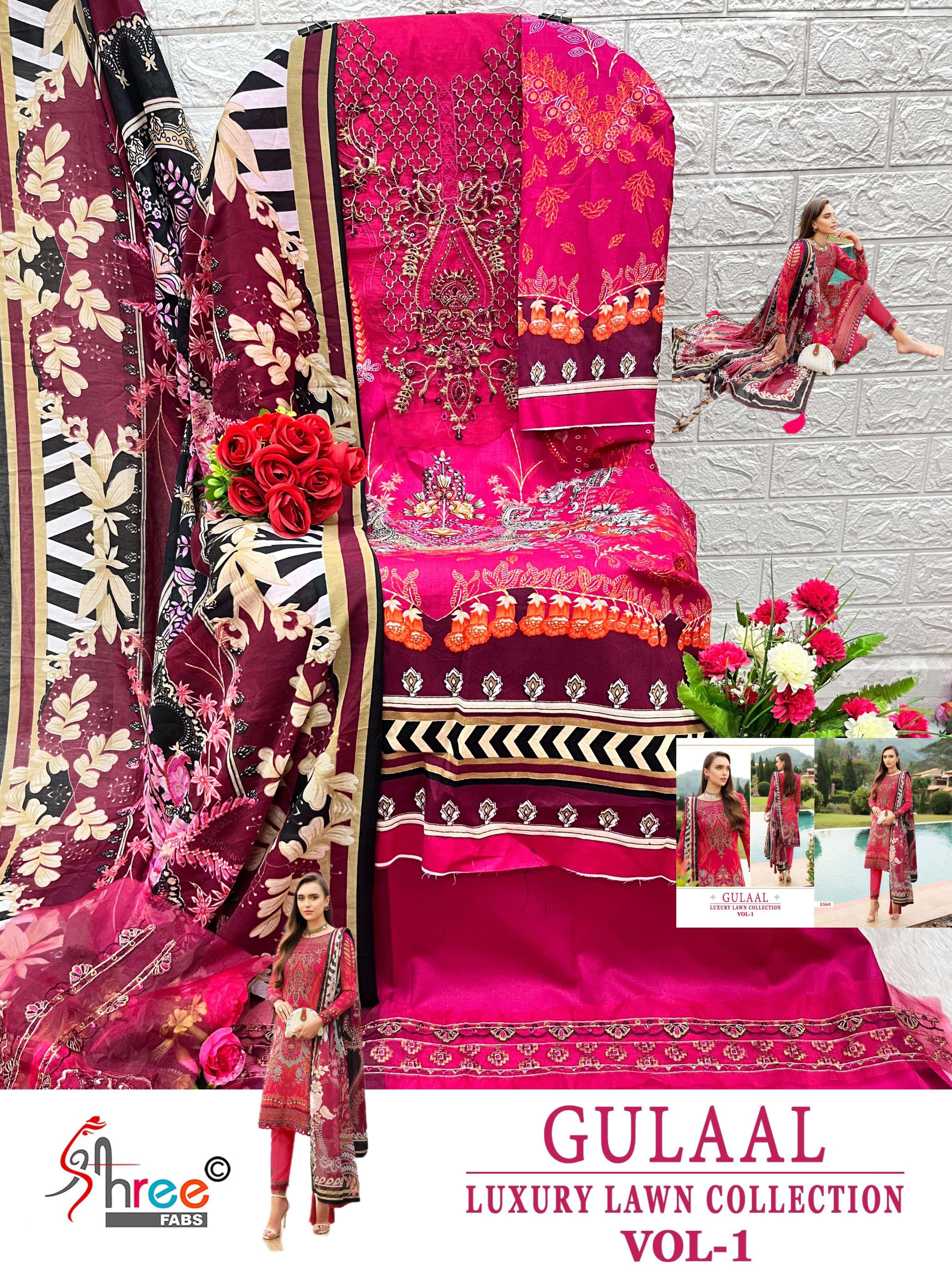 SHREE FABS GULAAL LUXURY LAWN COLLECTION VOL 1 COTTON SUIT