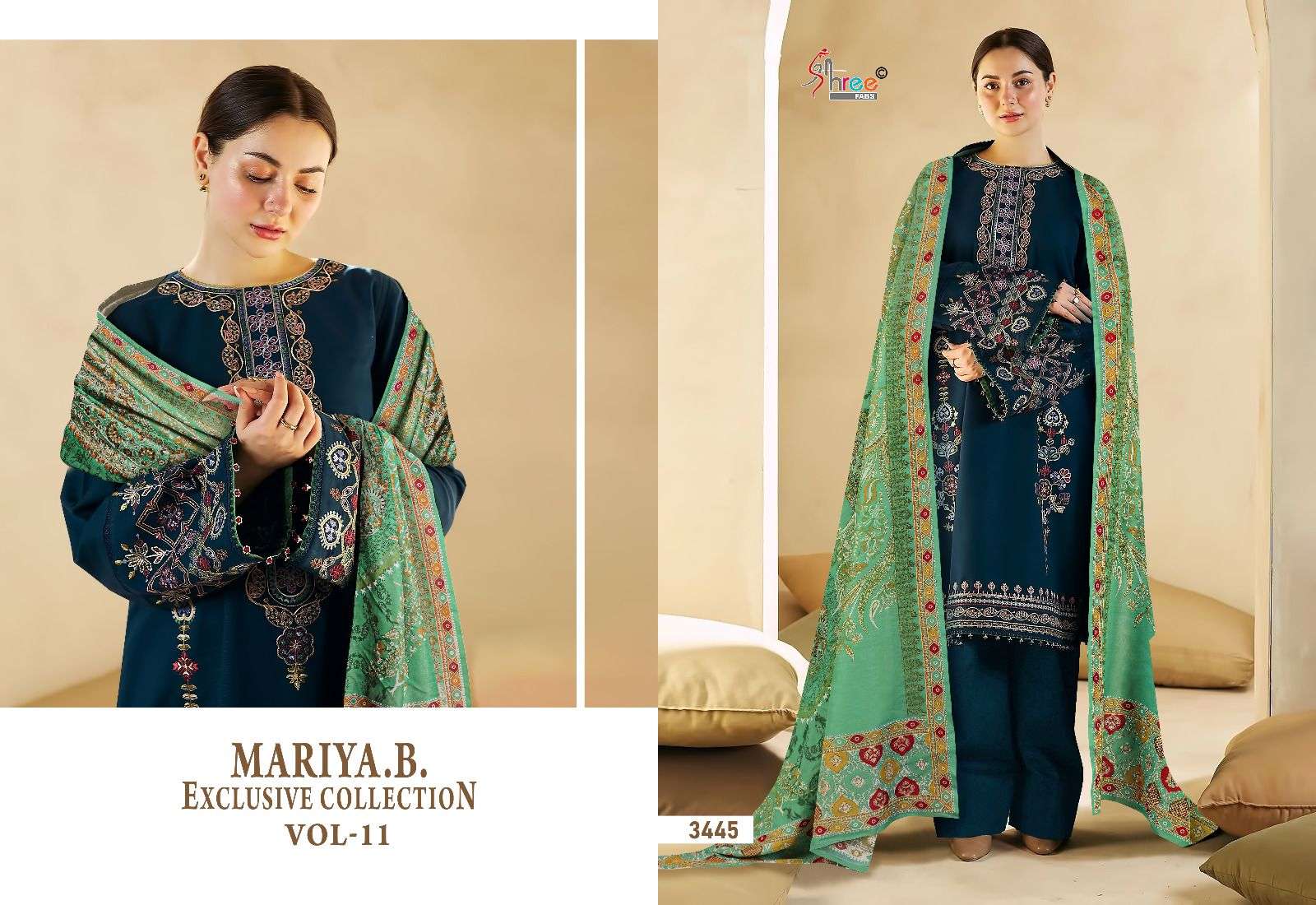 SHREE FABS MARIA B EXCLUSIVE COLLECTION VOL 11 COTTON SALWAR KAMEEZ 