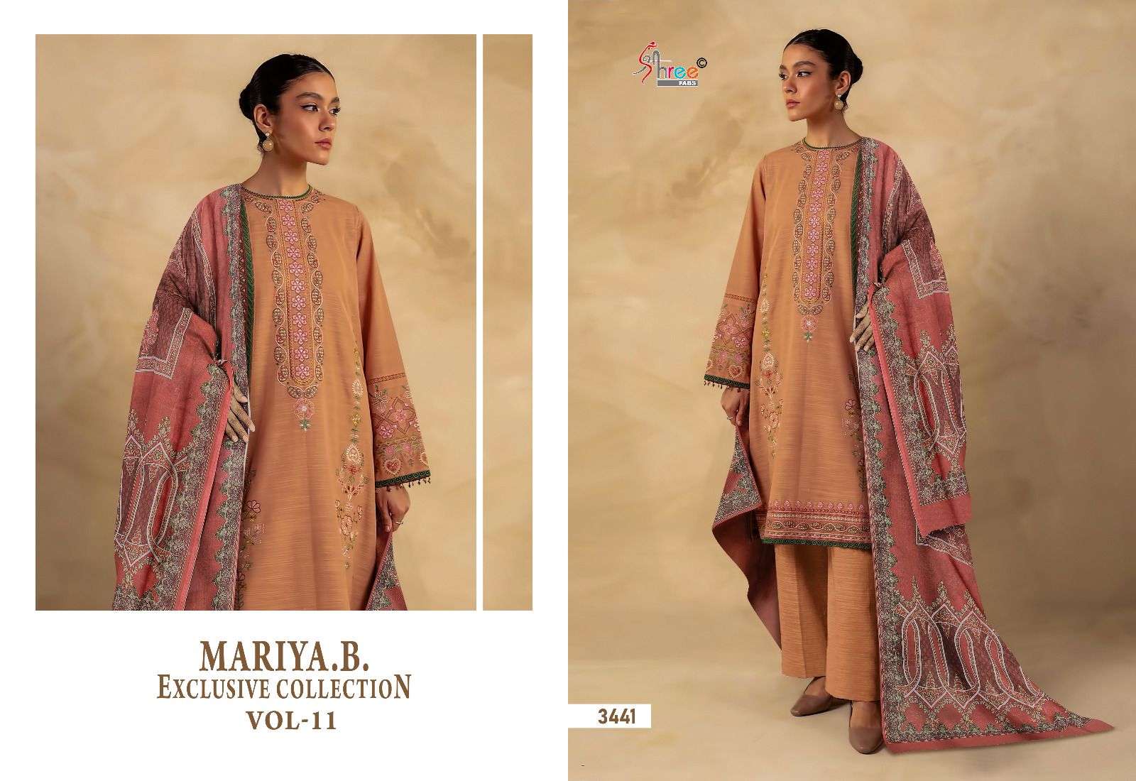 SHREE FABS MARIA B EXCLUSIVE COLLECTION VOL 11 COTTON SALWAR KAMEEZ 