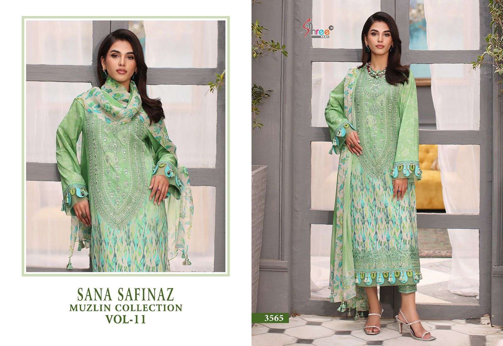 SHREE FABS SANA SAFINAZ MUZLIN COLLECTION VOL 11 COTTON SUIT