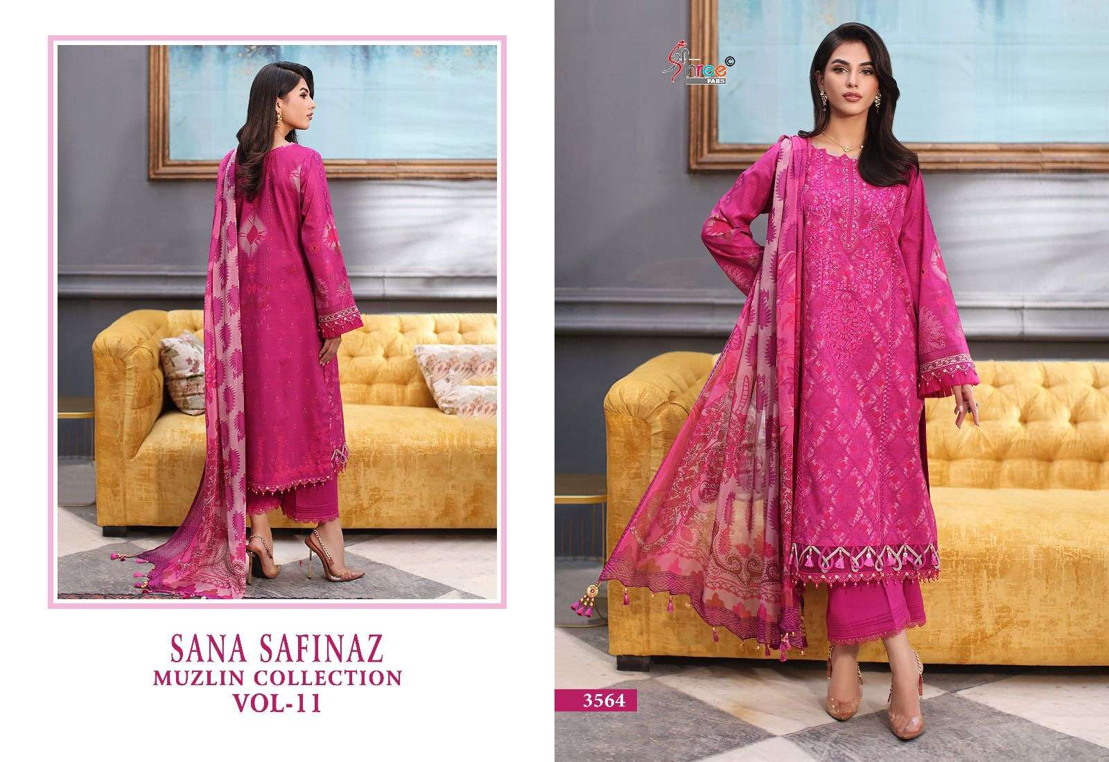 SHREE FABS SANA SAFINAZ MUZLIN COLLECTION VOL 11 COTTON SUIT