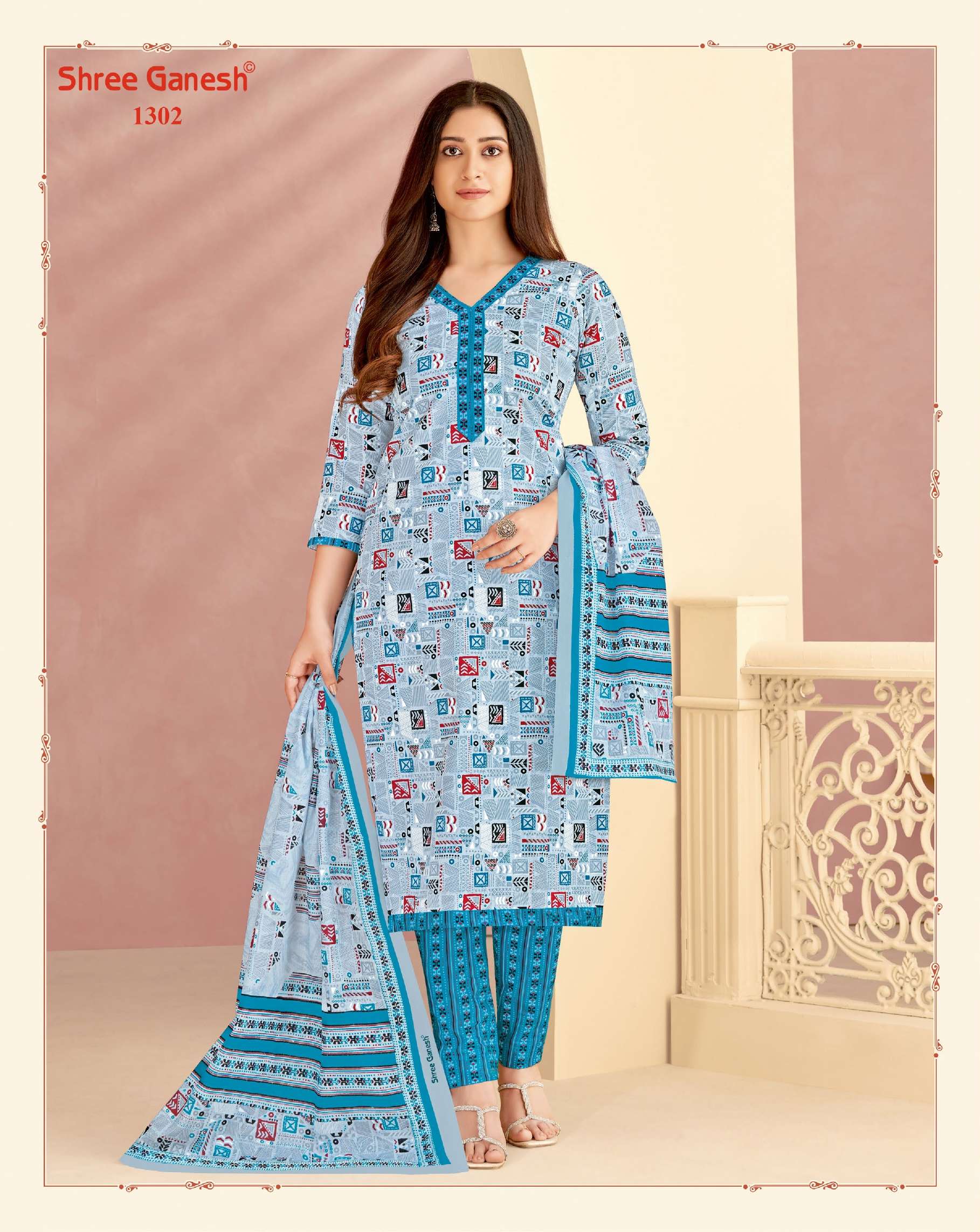 SHREE GANESH VAANI VOL 3 COTTON JAIPURI PRINT DRESS