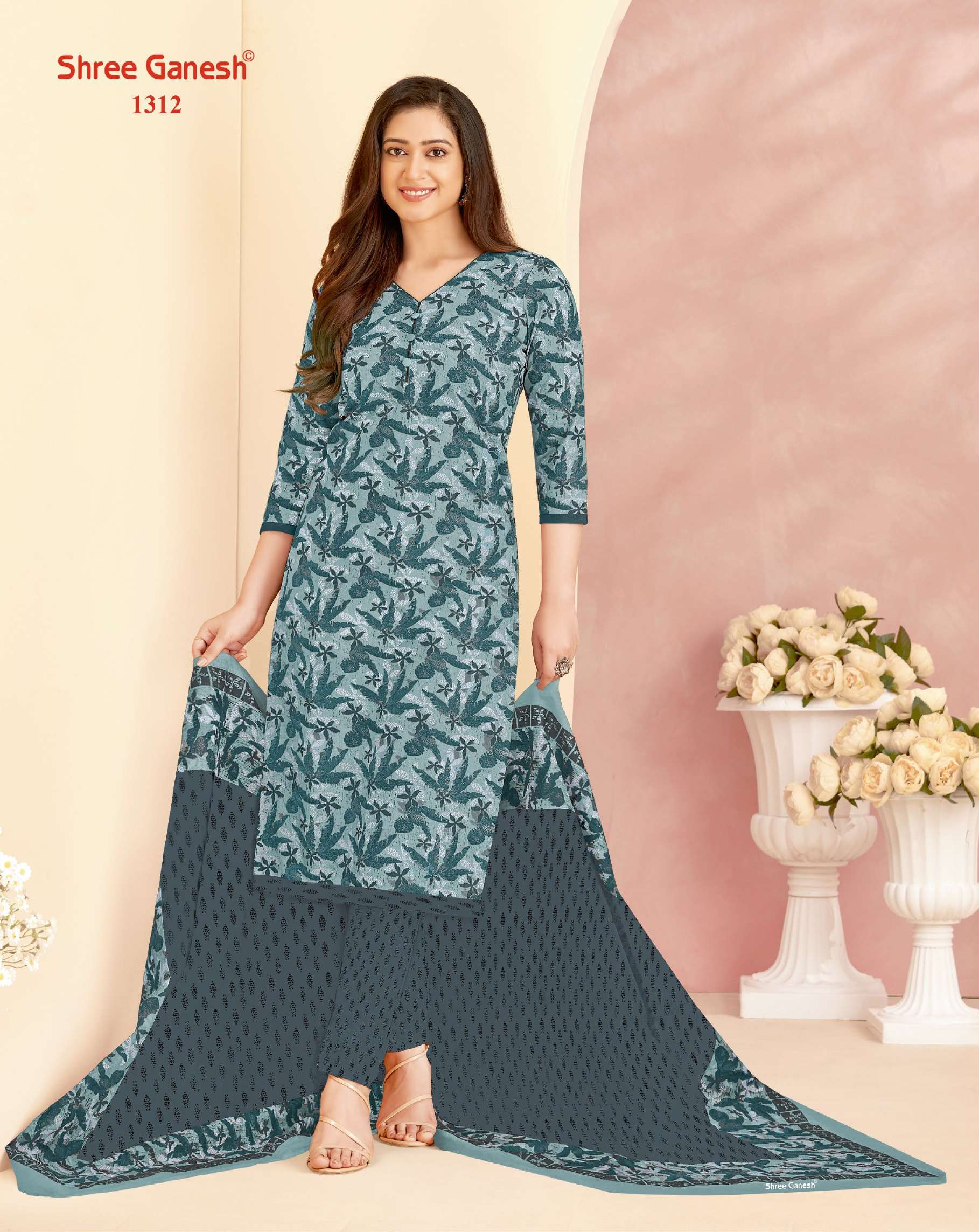 SHREE GANESH VAANI VOL 3 COTTON JAIPURI PRINT DRESS