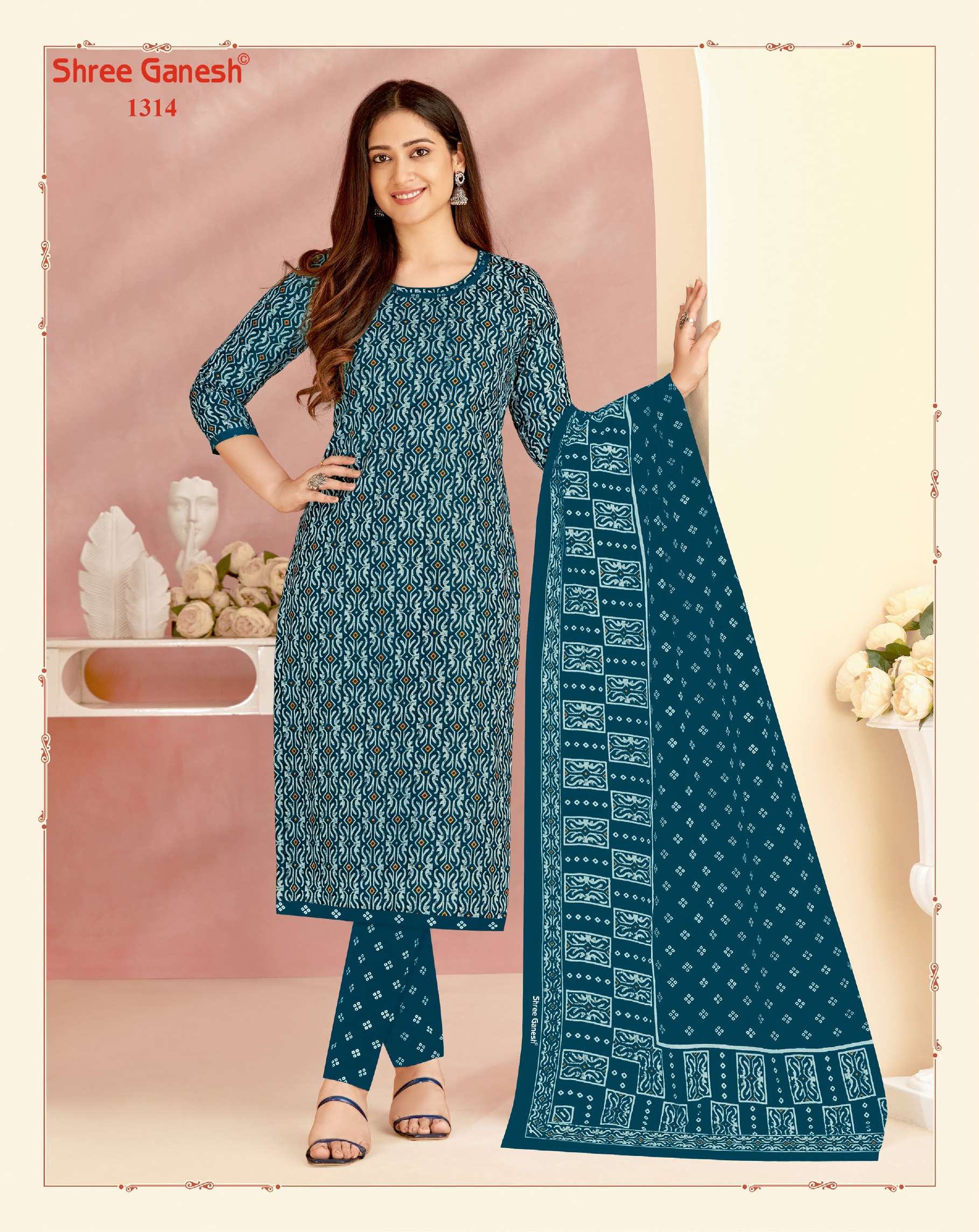 SHREE GANESH VAANI VOL 3 COTTON JAIPURI PRINT DRESS