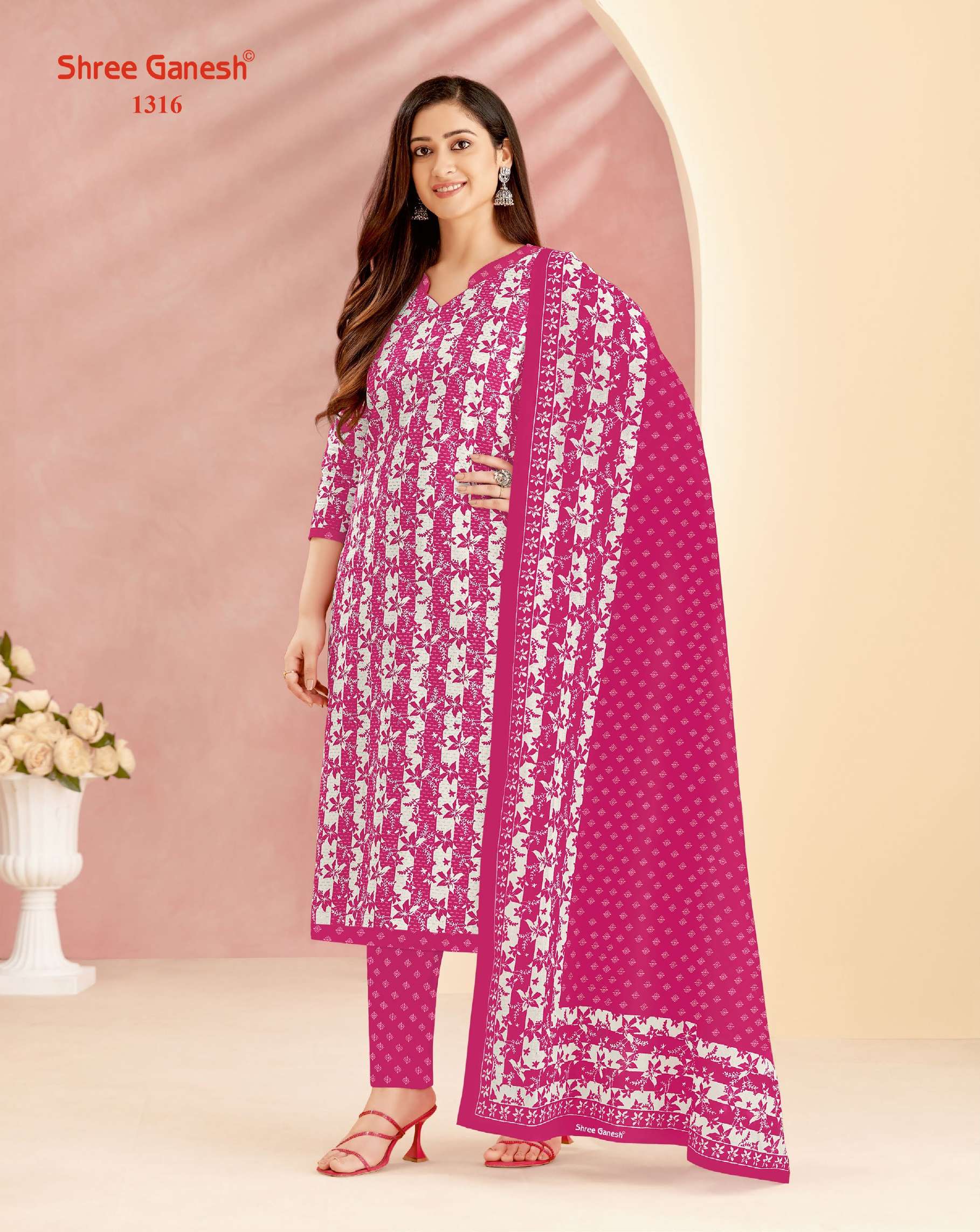 SHREE GANESH VAANI VOL 3 COTTON JAIPURI PRINT DRESS