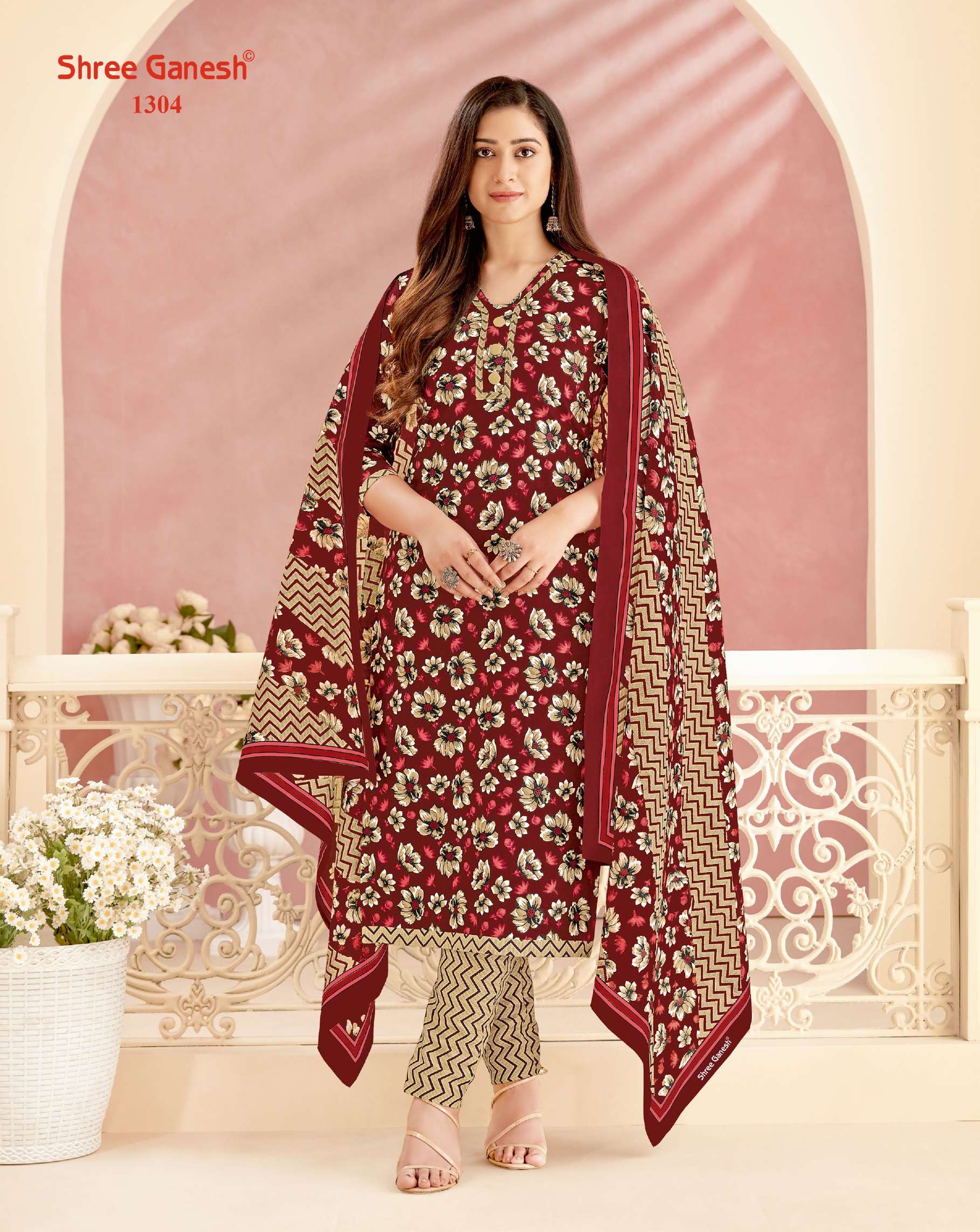 SHREE GANESH VAANI VOL 3 COTTON JAIPURI PRINT DRESS