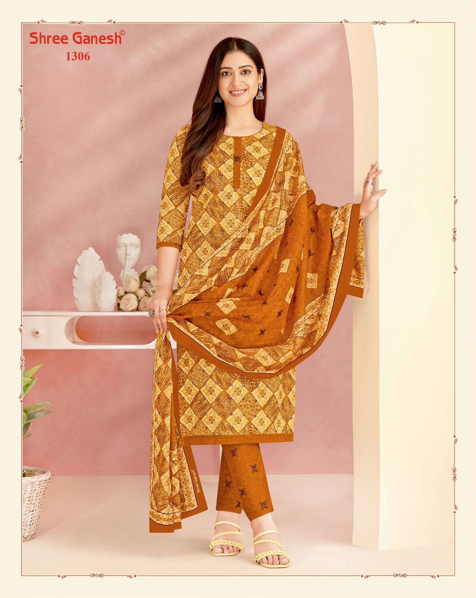 SHREE GANESH VAANI VOL 3 COTTON JAIPURI PRINT DRESS