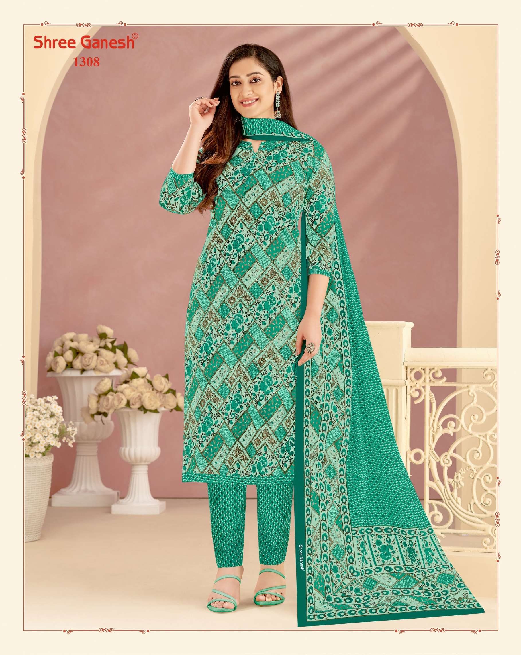 SHREE GANESH VAANI VOL 3 COTTON JAIPURI PRINT DRESS