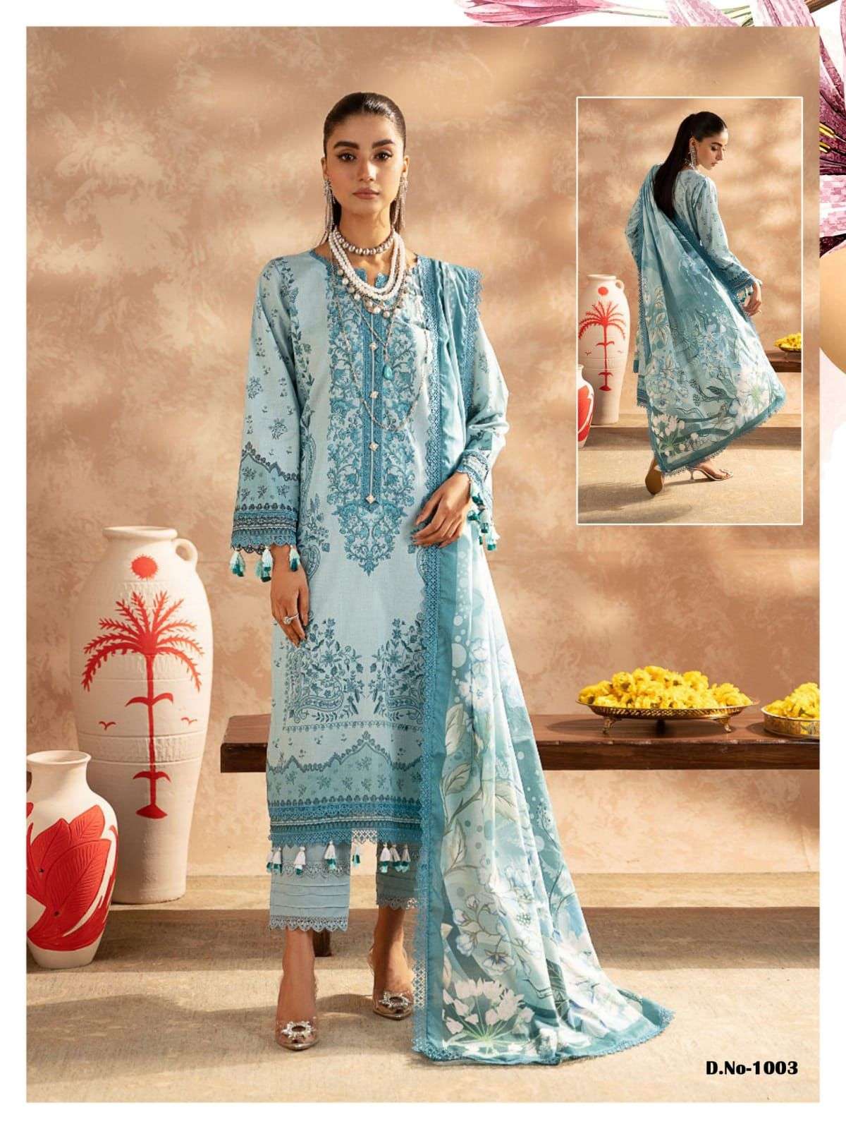SHREE OM FAB RANG RASIYA ELAN LAWN COLLECTION COTTON SUIT