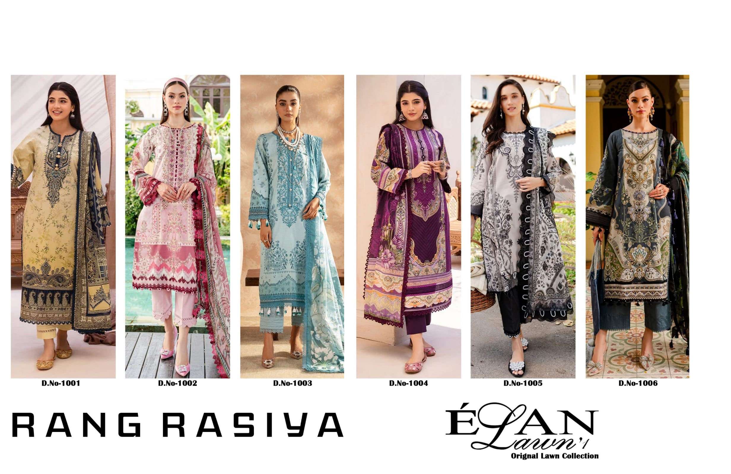 SHREE OM FAB RANG RASIYA ELAN LAWN COLLECTION COTTON SUIT